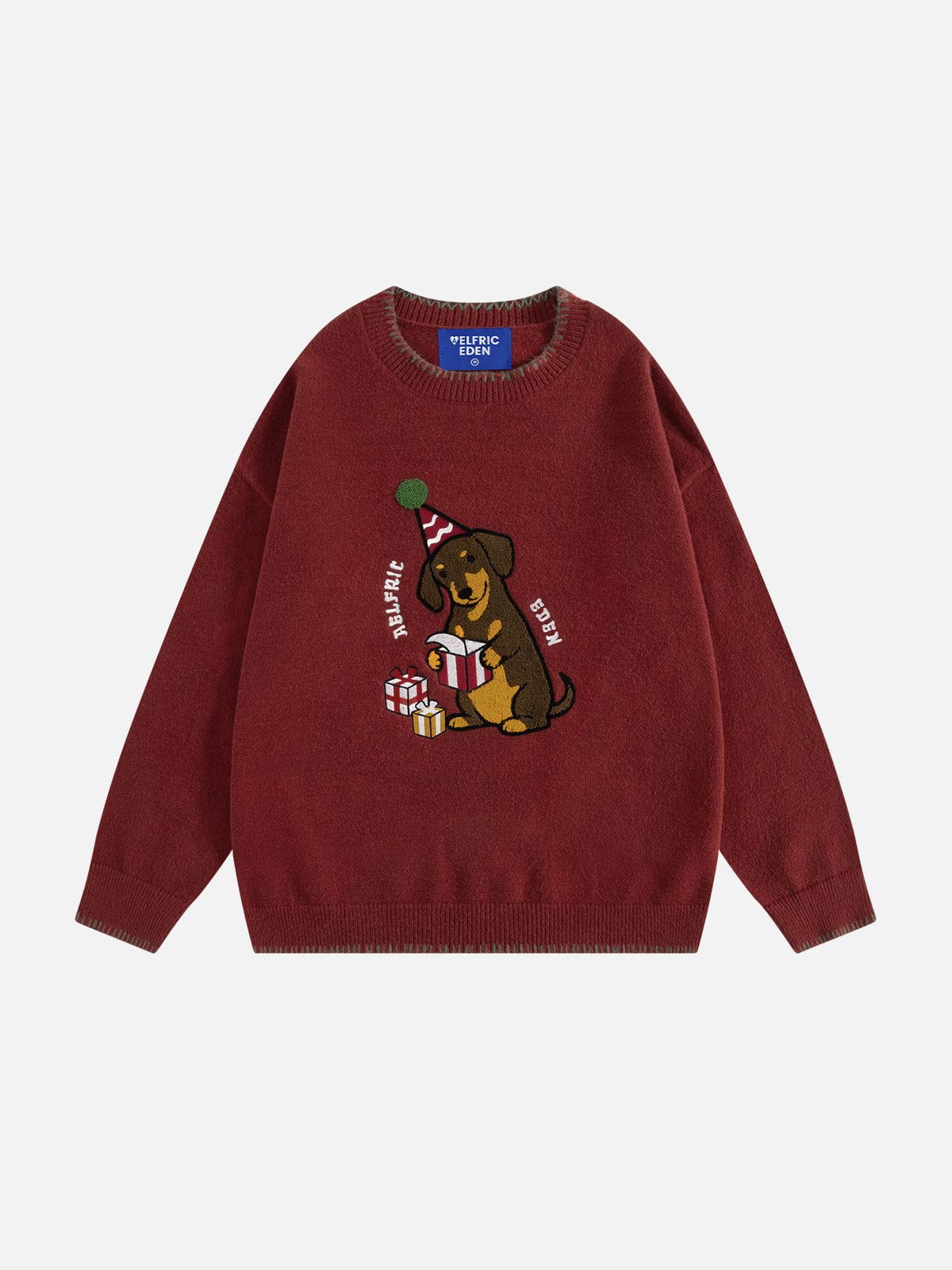 Aelfric Eden Christmas Hat Dachshund Sweater - Image 4