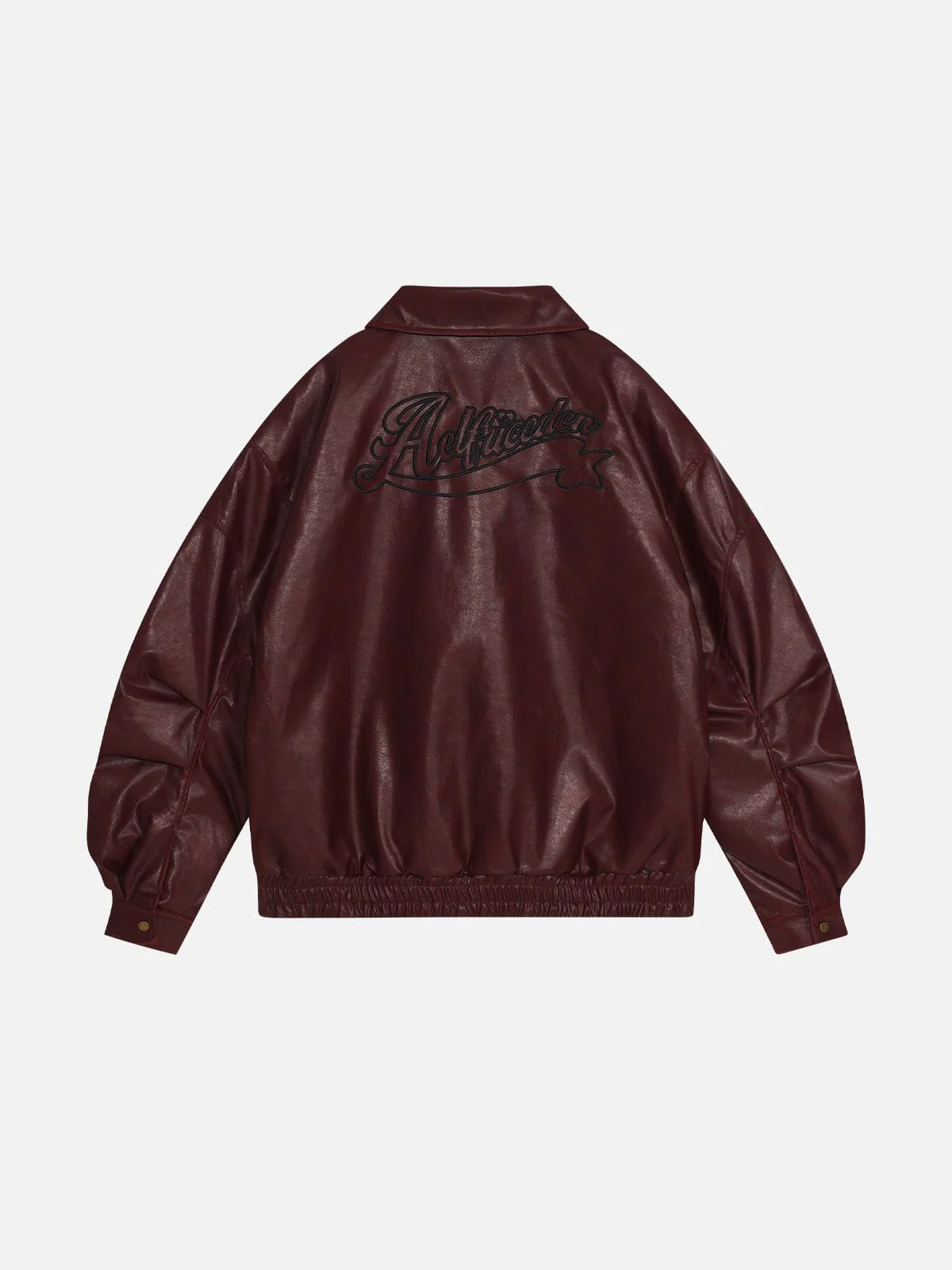 Aelfric Eden Detachable Collar Faux Leather Coat - Image 4