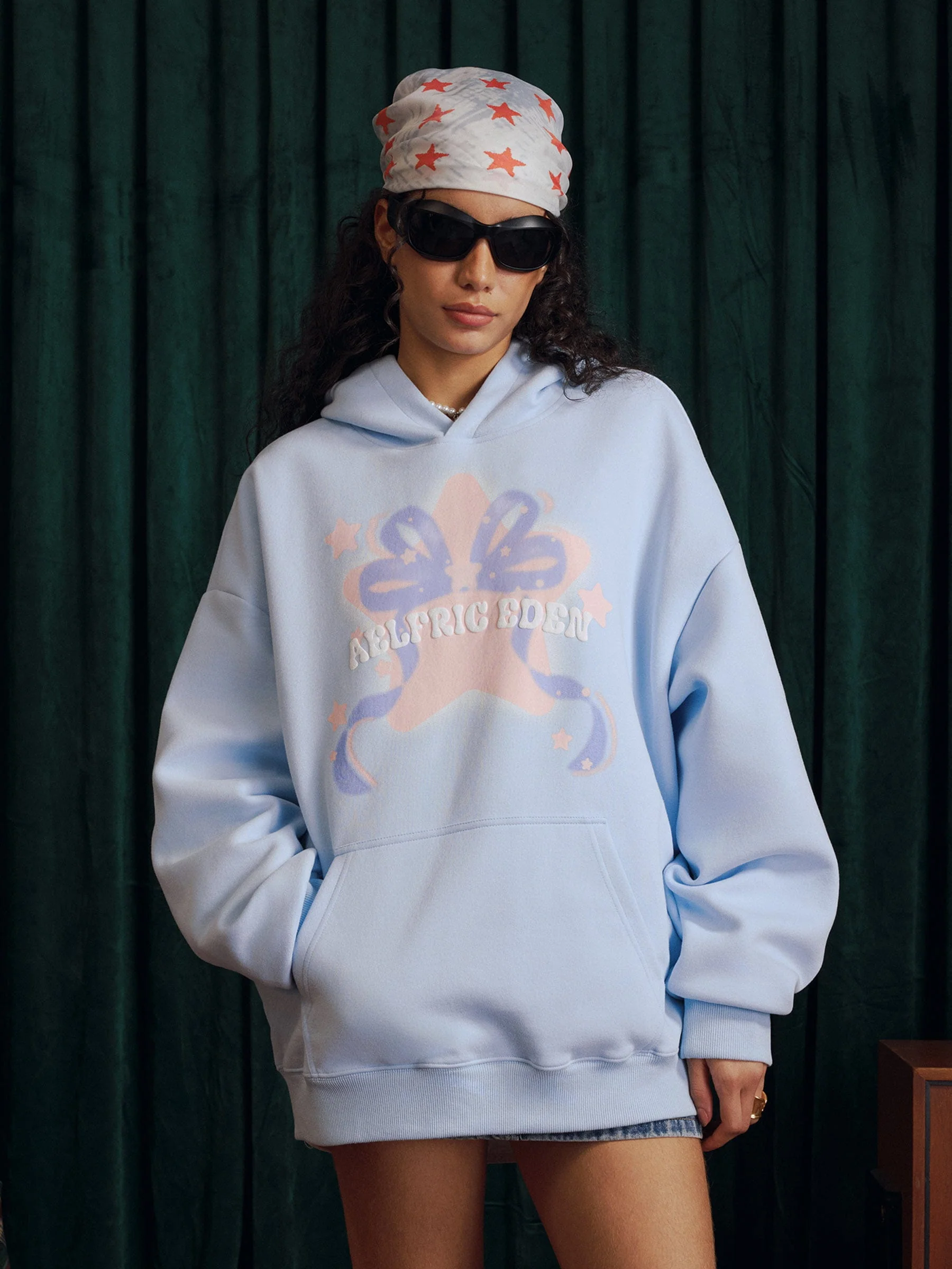 Aelfric Eden Oversized Blurring Bow Hoodie - Image 4
