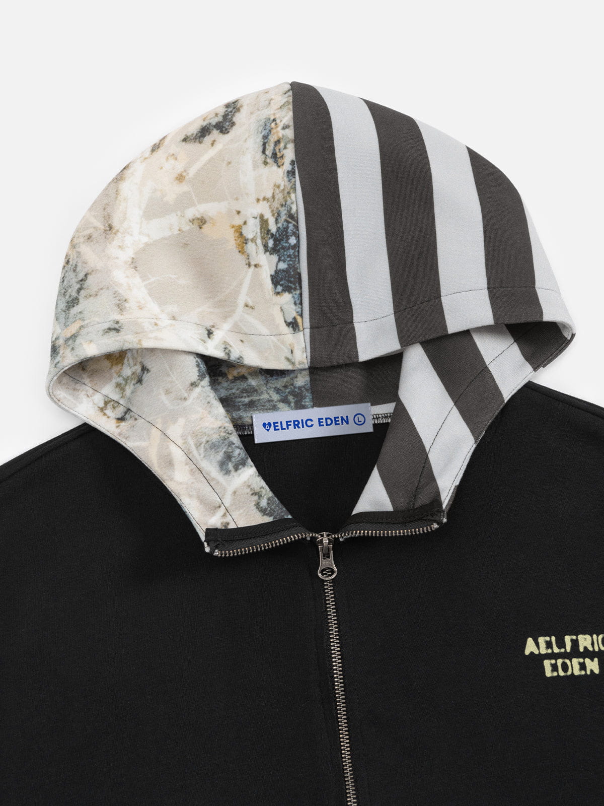 Aelfric Eden Boxy Contrast Zip Up Hoodie - Image 5