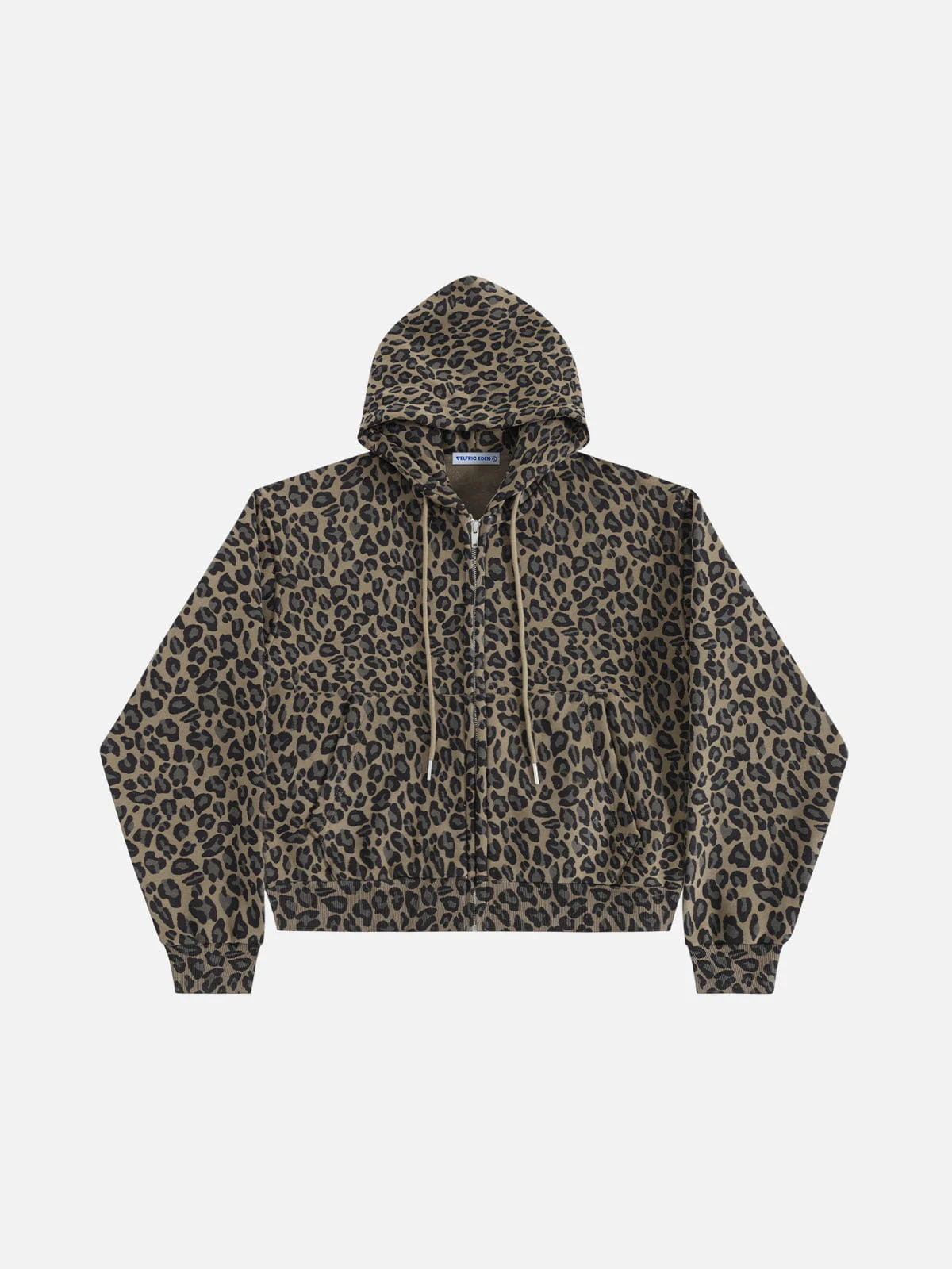 Aelfric Eden Boxy Leopard Zip Up Hoodie - Image 3