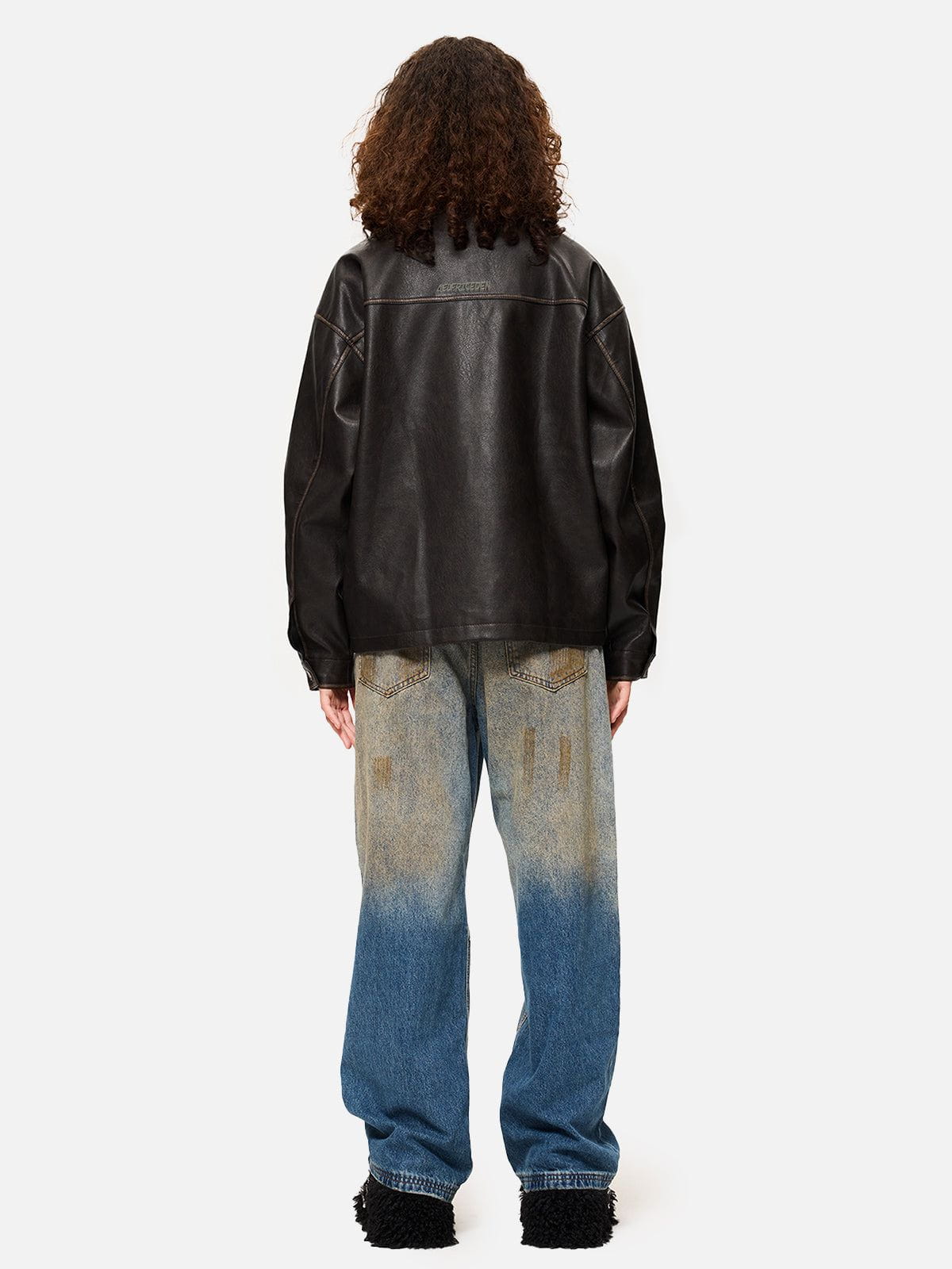 Aelfric Eden Butterfly Faux Leather Jacket - Image 4