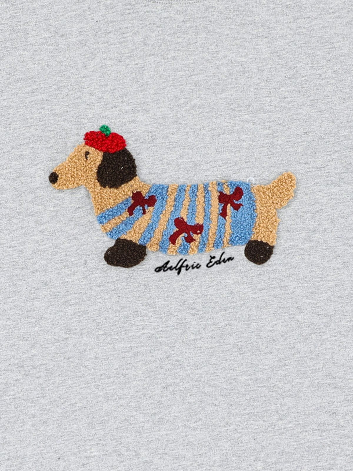 Aelfric Eden Cartoon Dog Embroidery Tee - Image 4