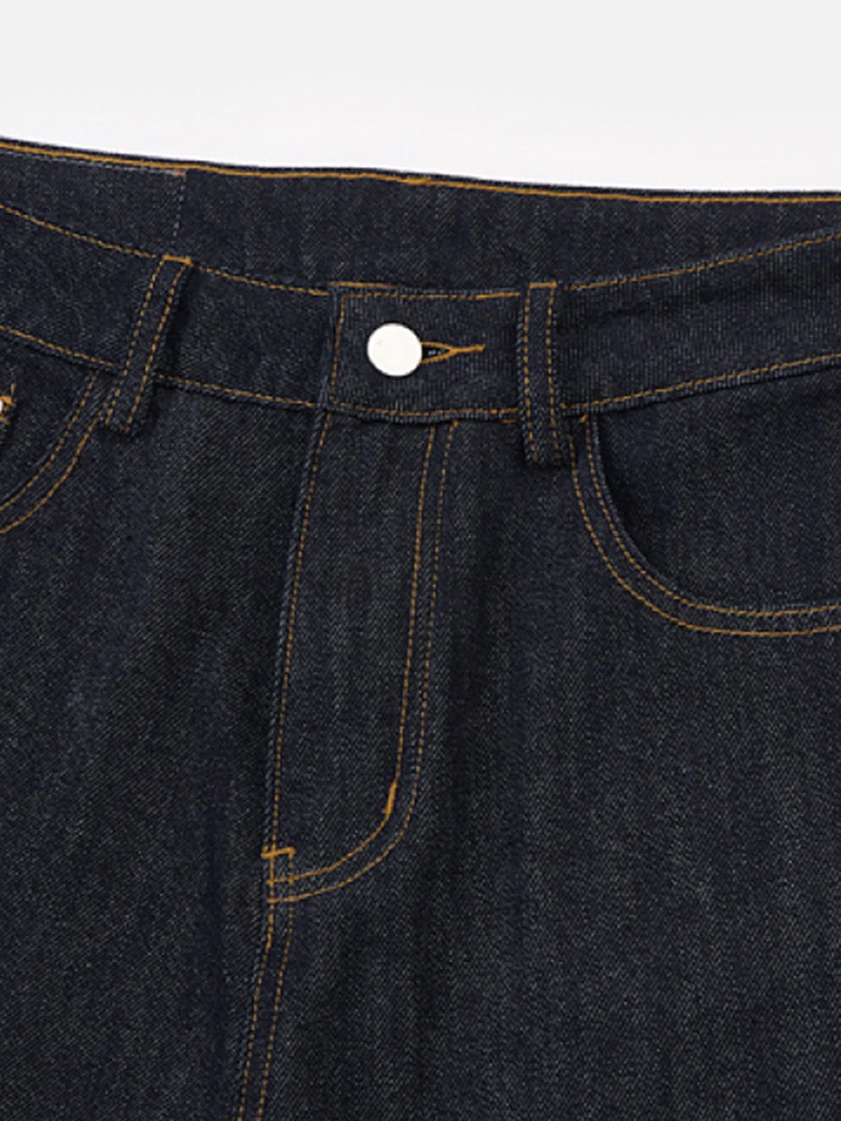 Aelfric Eden Contrast Turn-Up Baggy Jeans - Image 3