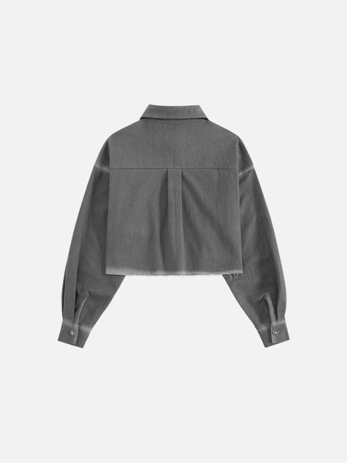 Aelfric Eden Cropped Washed Long Sleeve Shirt - Image 4