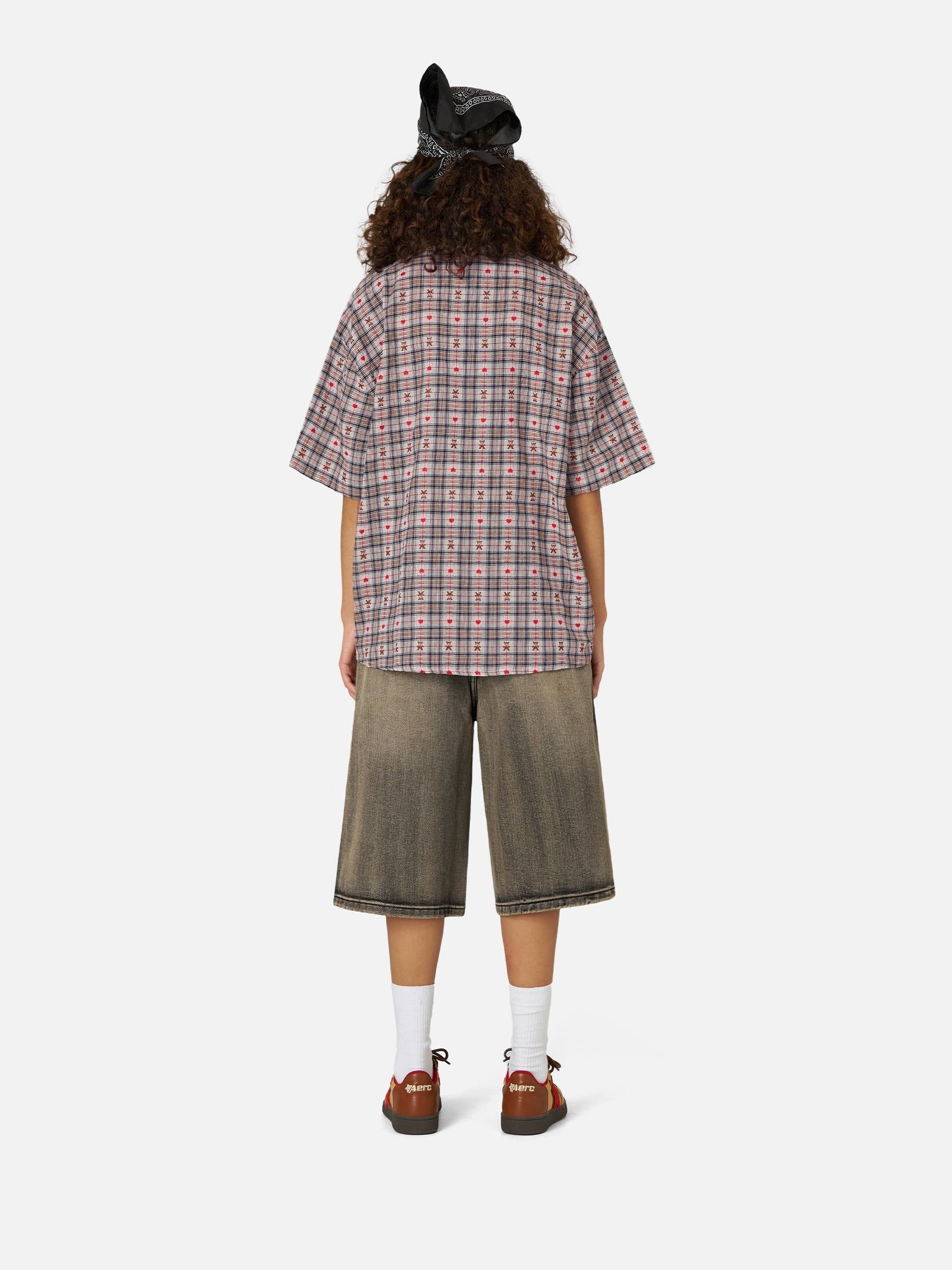 Aelfric Eden Crochet Heart Pocket Plaid Shirt - Image 7