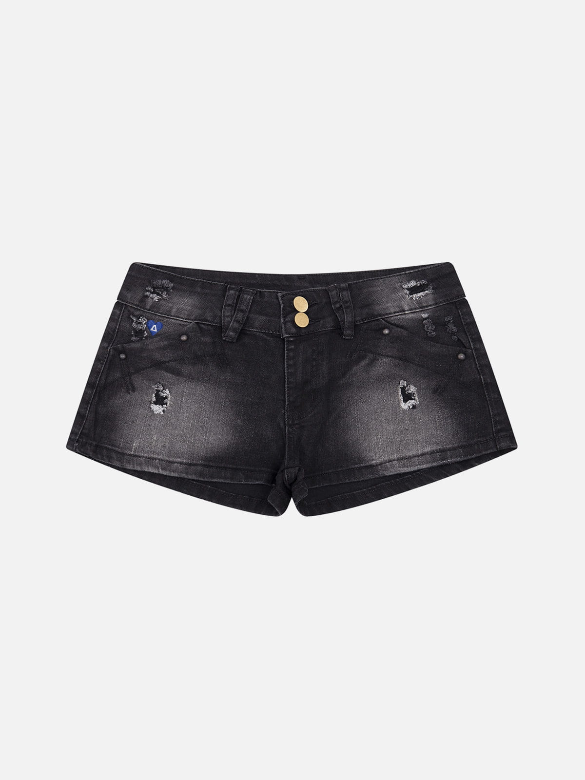 Aelfric Eden Distressed Studded Mini Jorts - Image 2