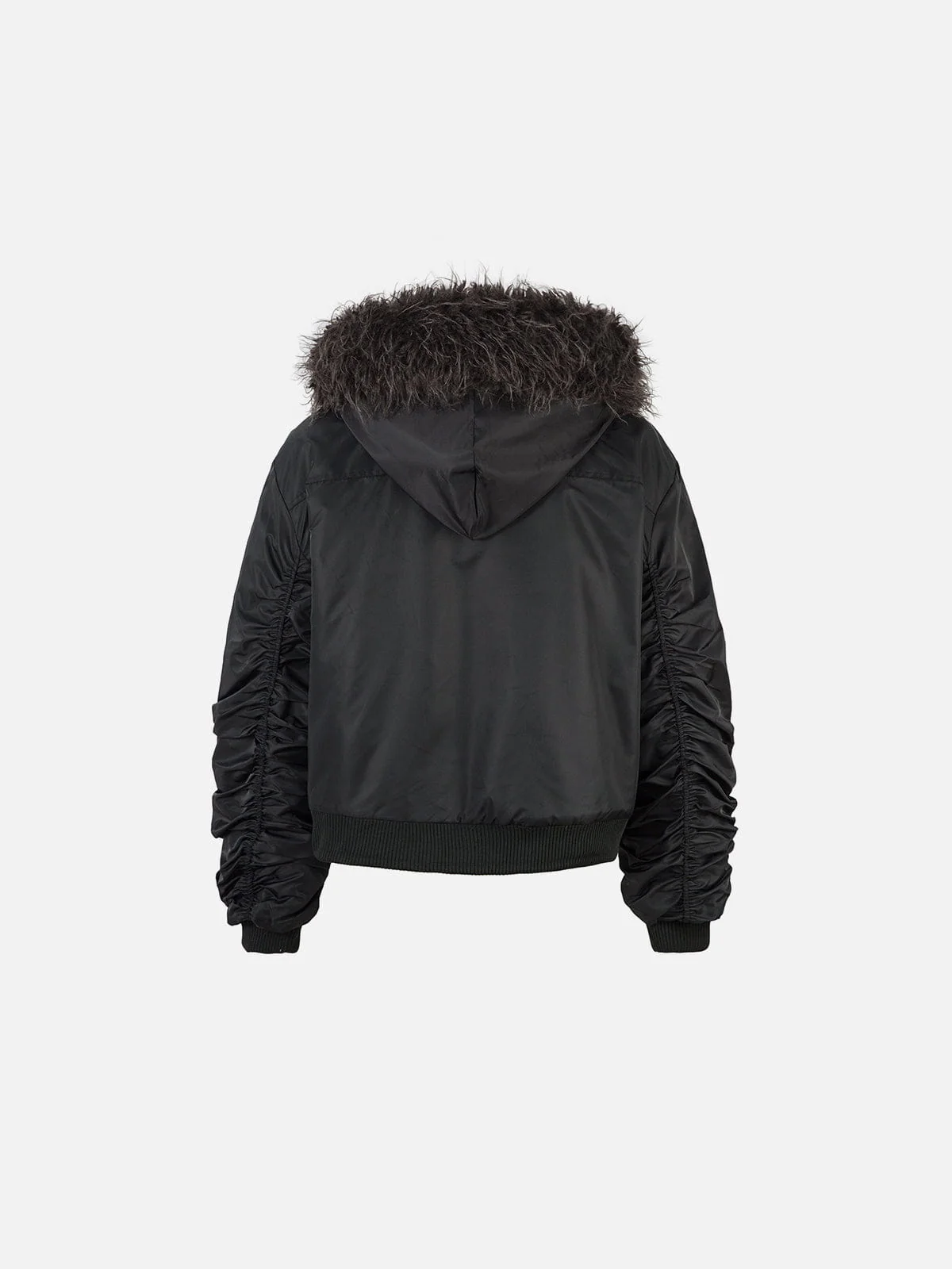Aelfric Eden Faux Fur Buckle Bomber Coat - Image 2