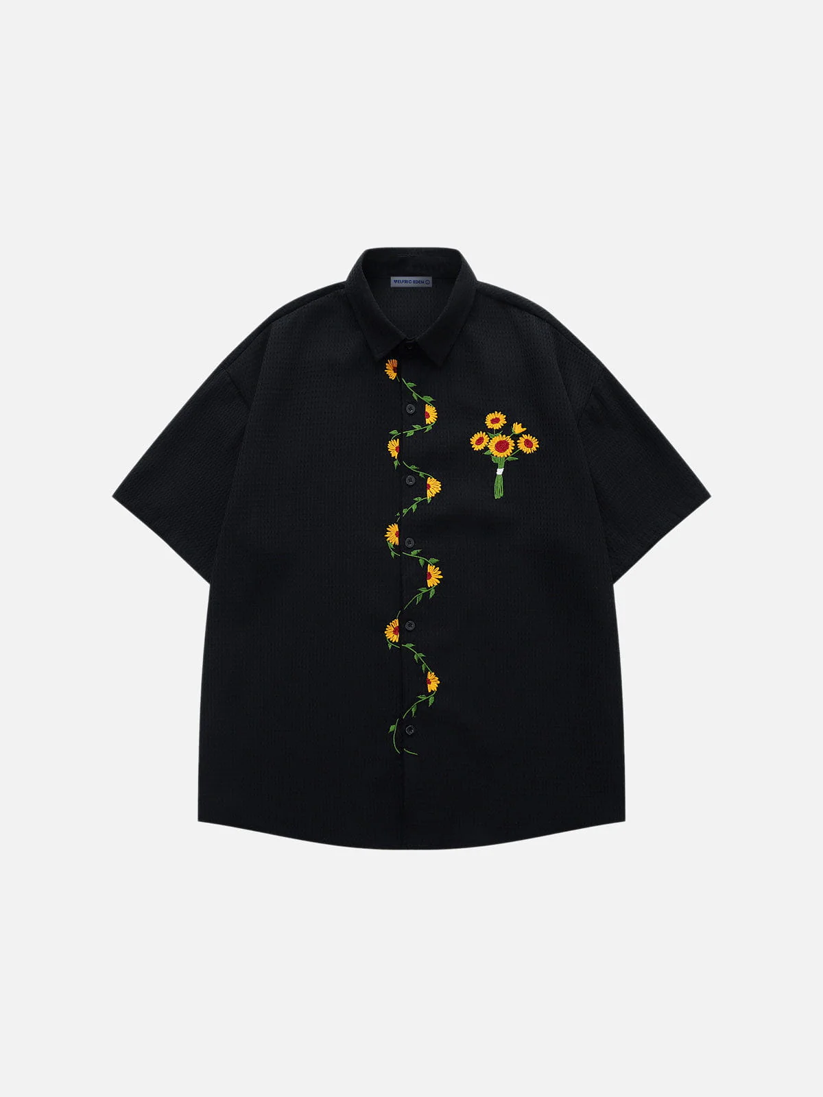 Aelfric Eden Floral Embroidery Short Sleeve Shirt - Image 2
