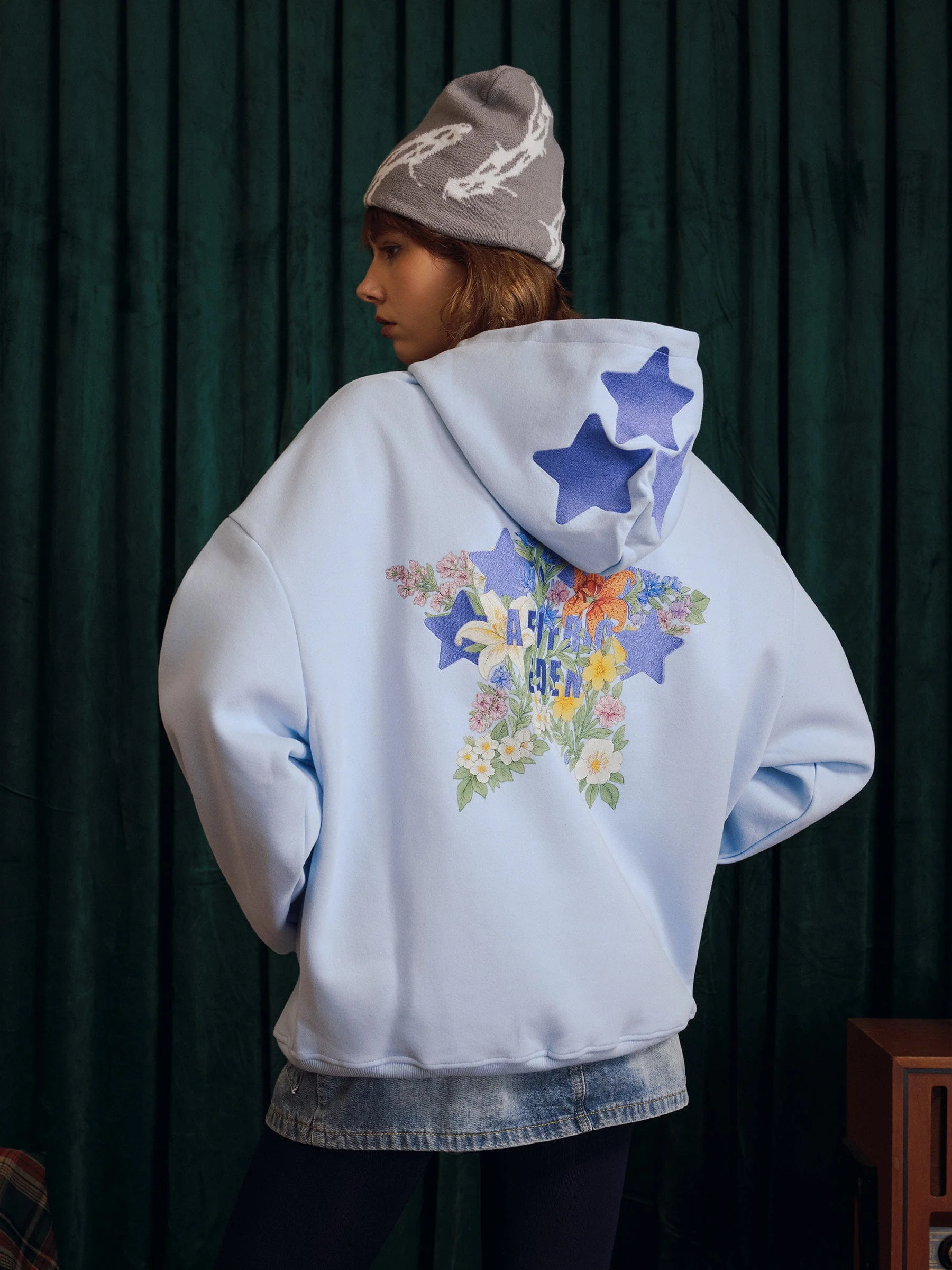 Aelfric Eden Star Floral Graphic Hoodie - Image 3