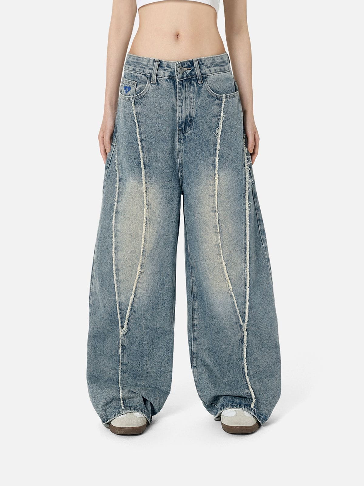 Aelfric Eden Baggy Fringe Jeans - Image 4