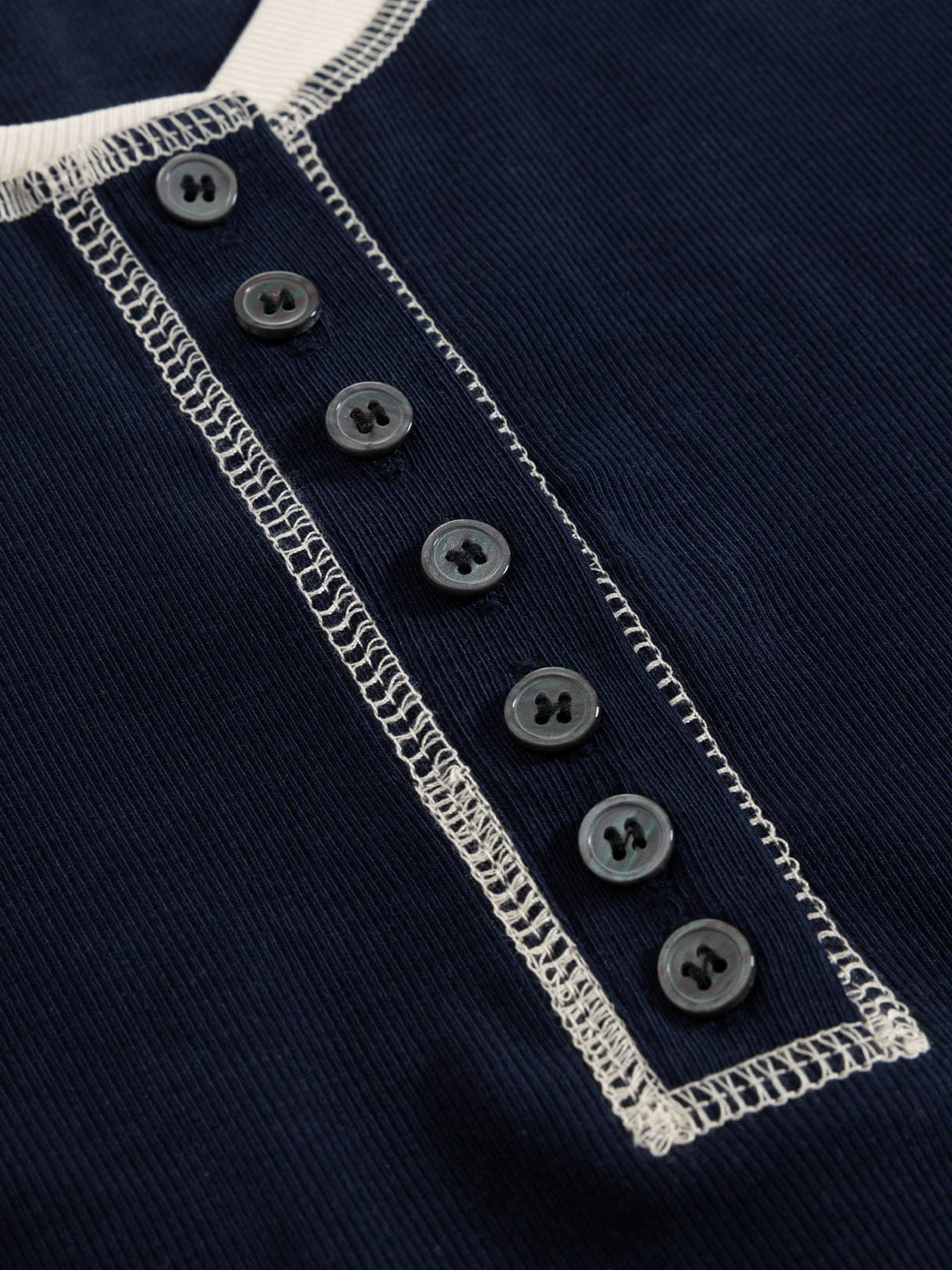 Aelfric Eden Layered Chain Henley Tee - Image 5