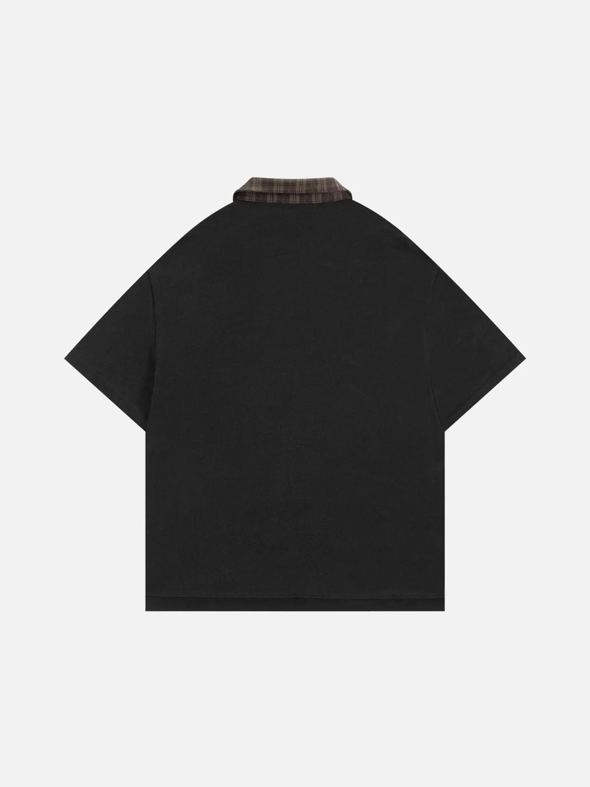 Aelfric Eden Layered Plaid Polo Tee - Image 3