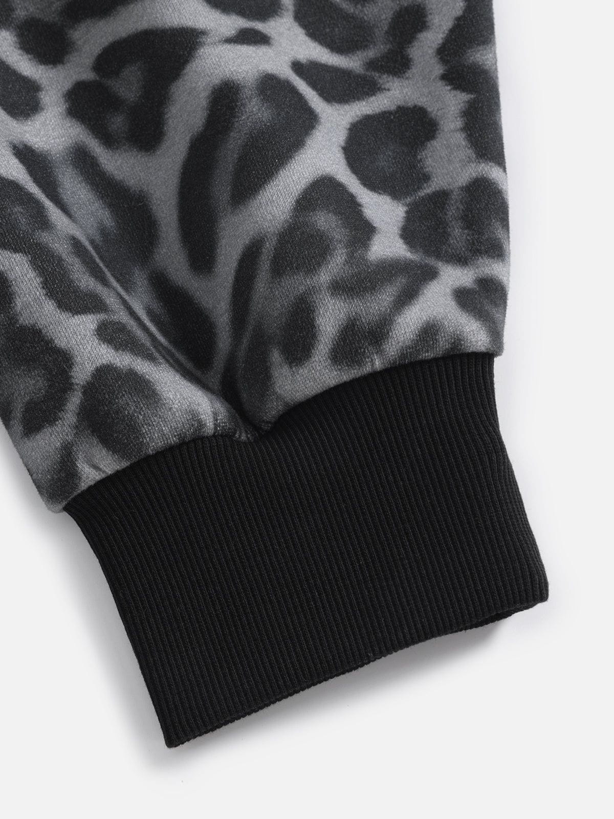 Aelfric Eden Leopard Graffiti Boxy Zip Up Hoodie - Image 9