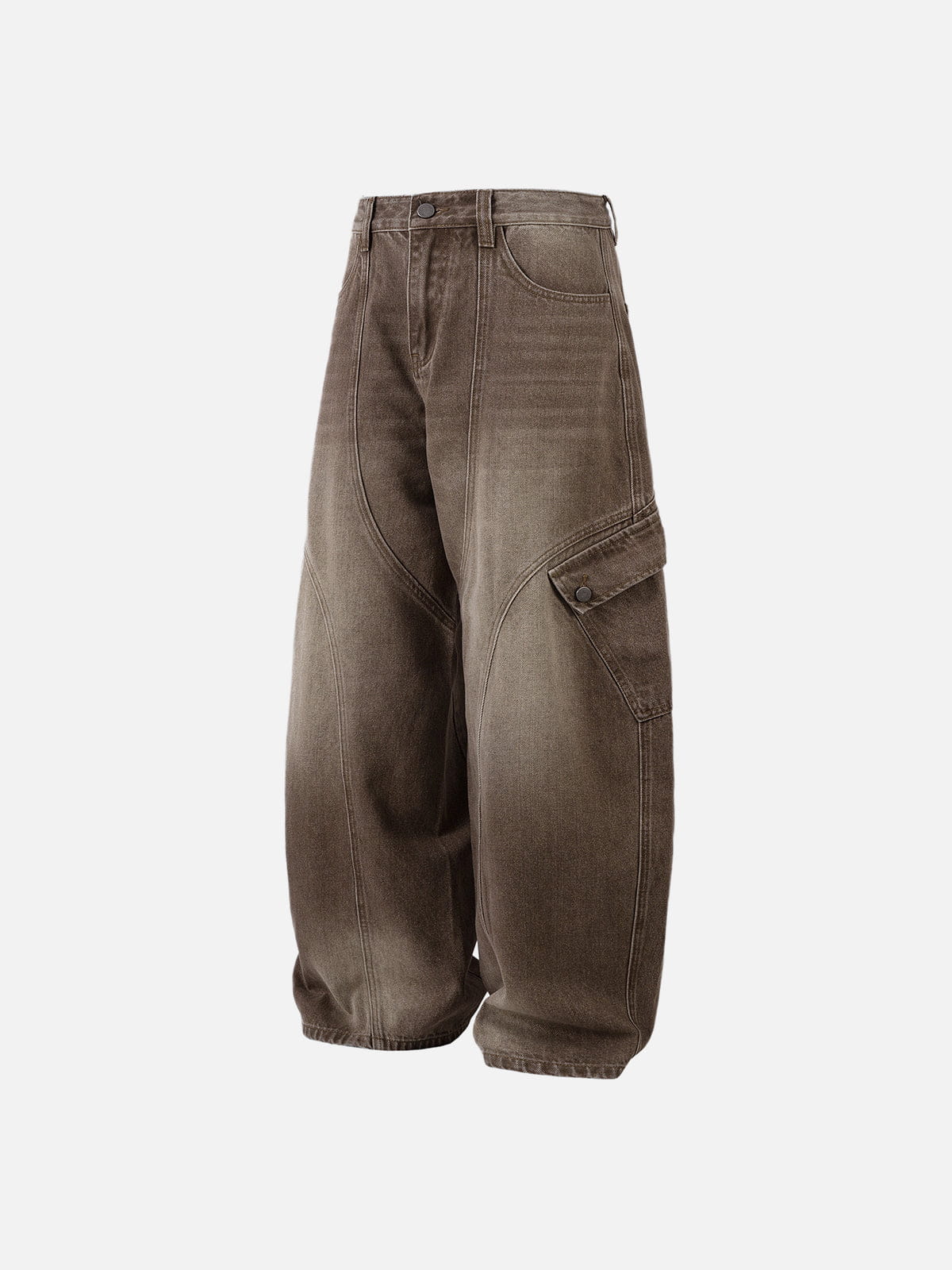 Aelfric Eden Washed Baggy Barrel Jeans - Image 4