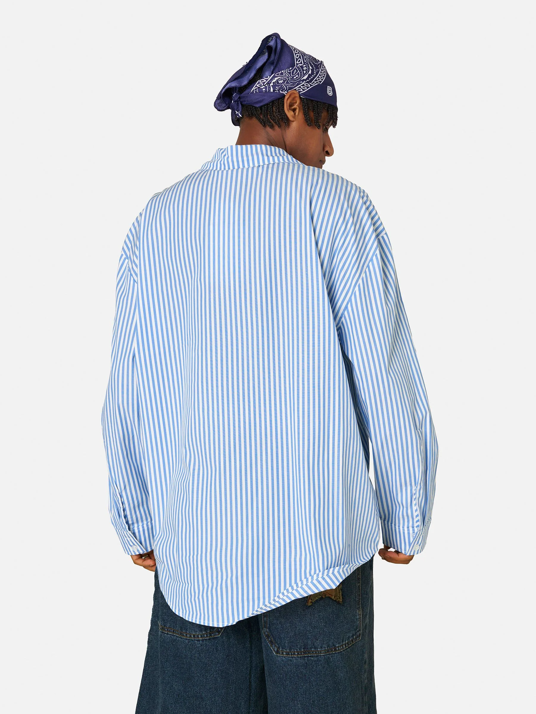 Aelfric Eden Necktie Graphic Stripe Long Sleeve Shirt - Image 7