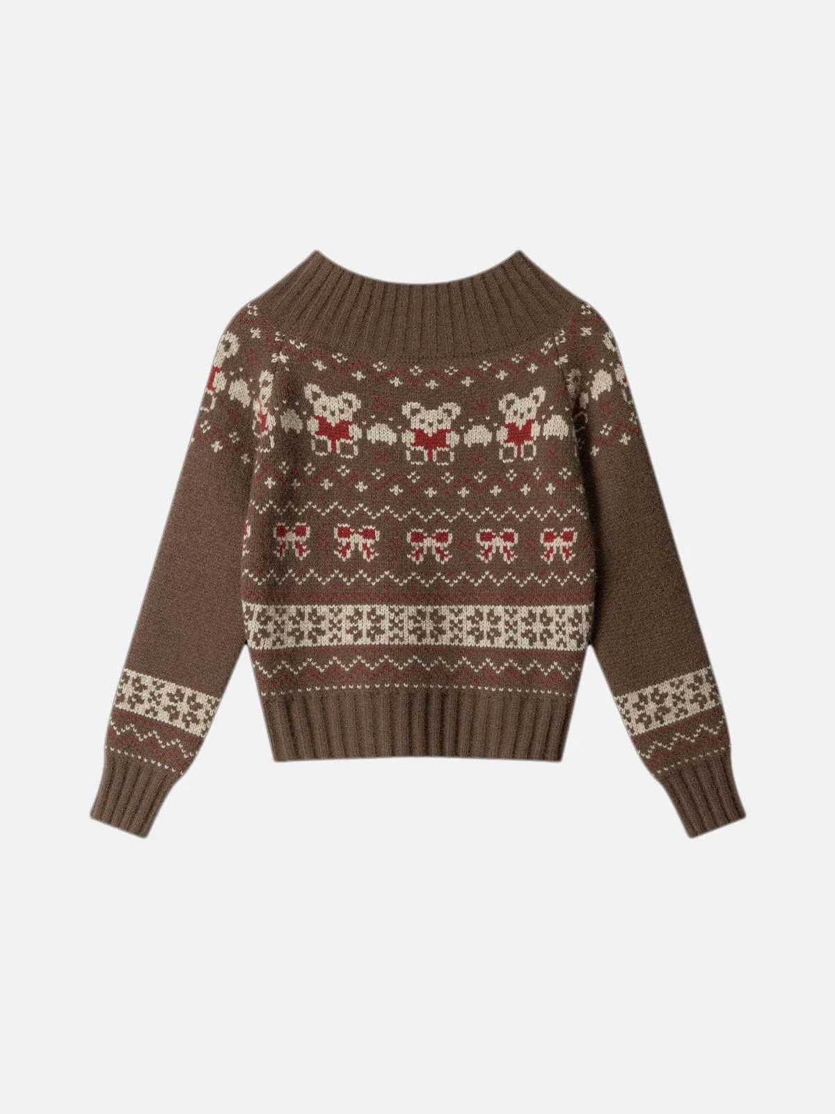 Aelfric Eden Off-The-Shoulder Fair Isle Sweater - Image 2