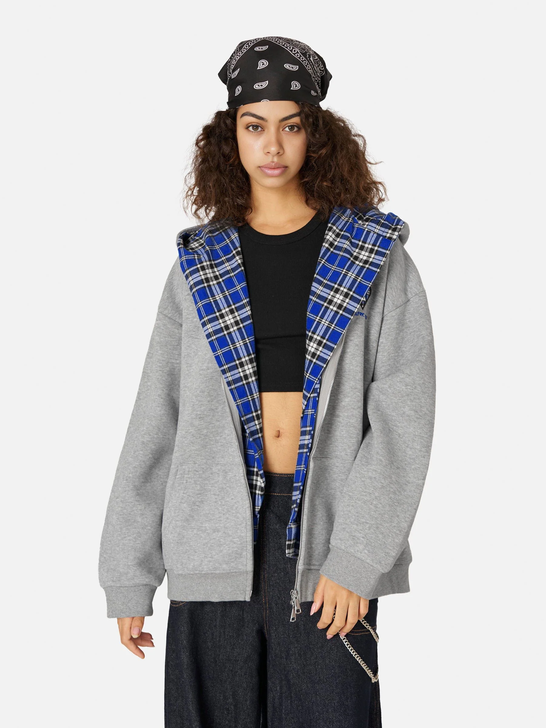Aelfric Eden Oversized Plaid Hoodie - Image 5