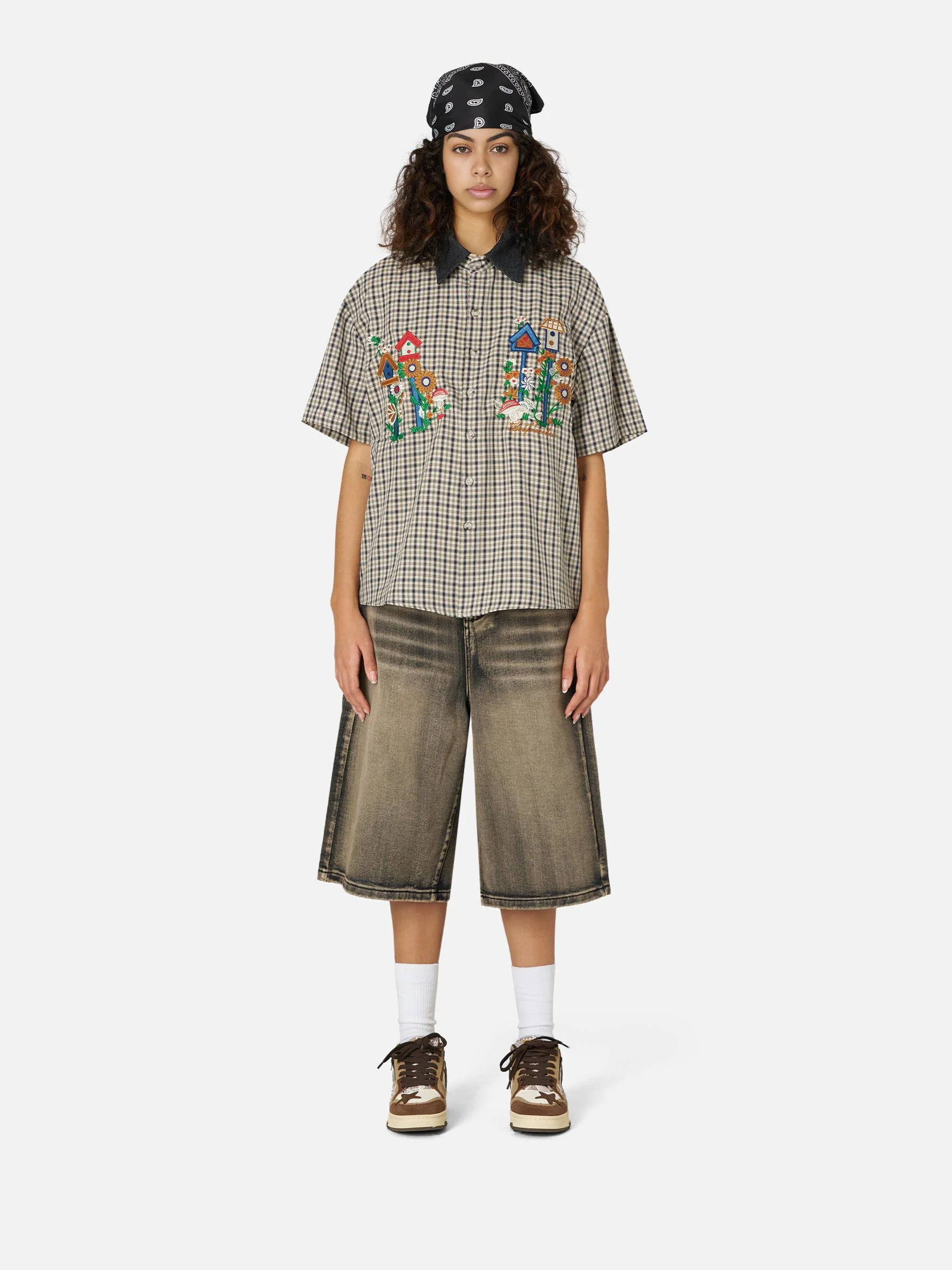 Aelfric Eden Plaid Embroidery Shirt - Image 4