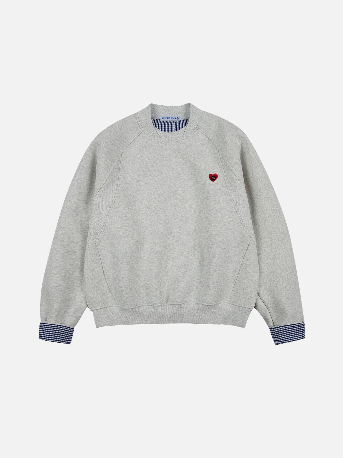 Aelfric Eden Plaid Patchwork Sweatshirt - Image 4
