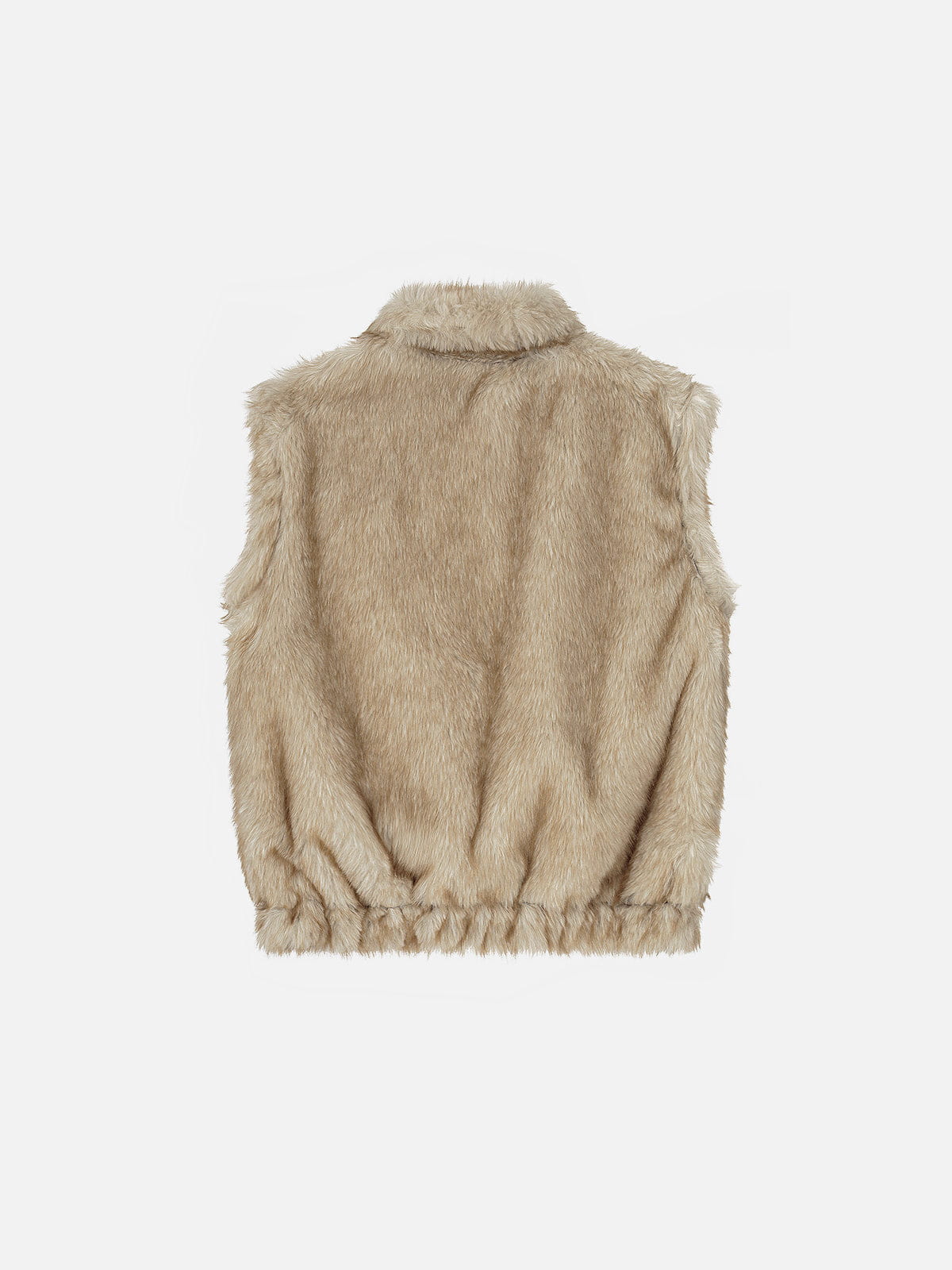 Aelfric Eden Reversible Plaid Faux Fur Vest - Image 2