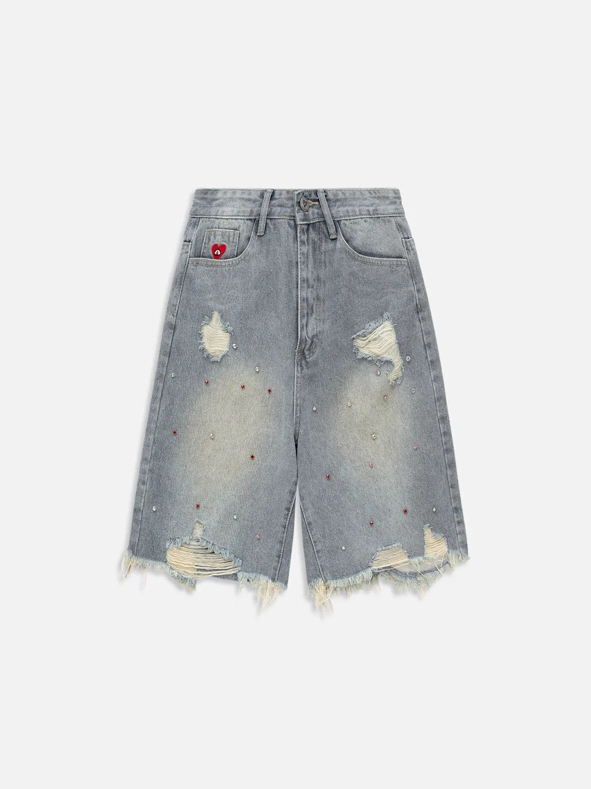 Aelfric Eden Rhinestone Application Jorts - Image 4