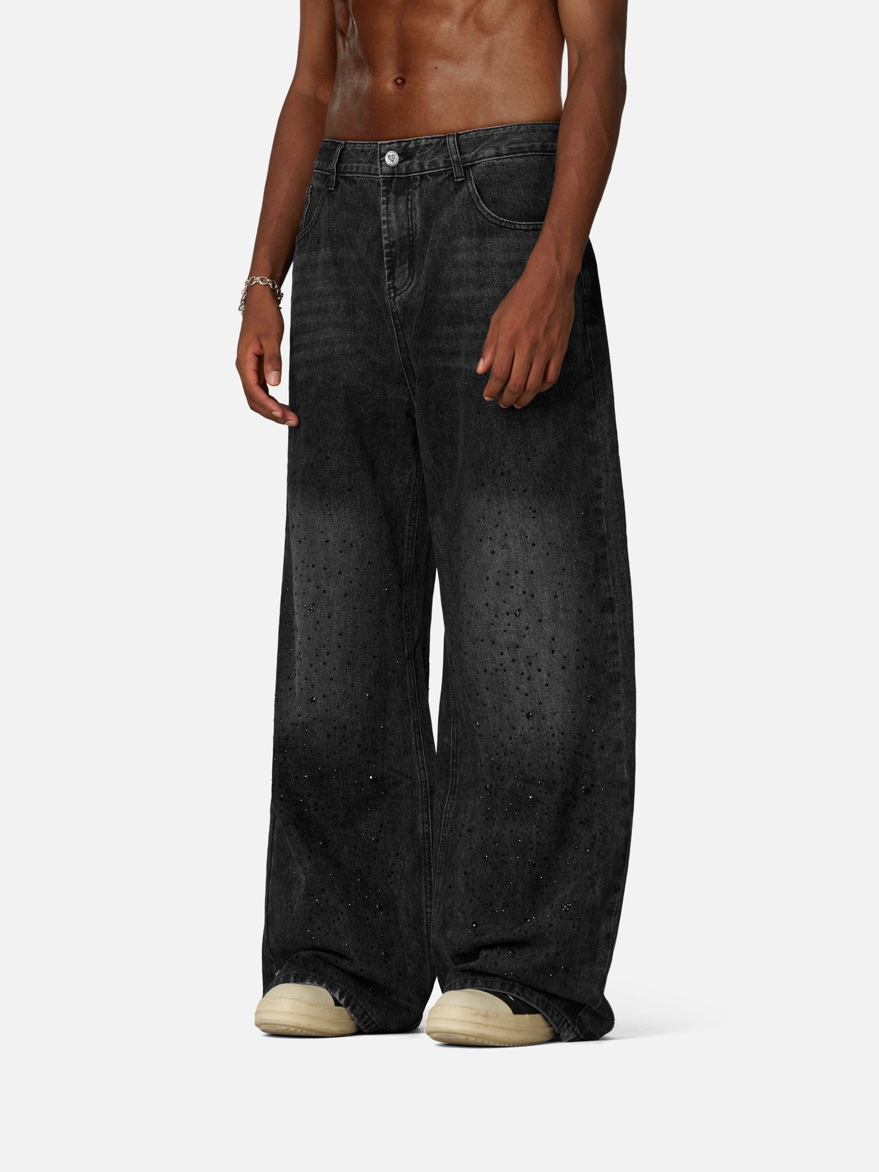 Aelfric Eden Rhinestone Baggy Jeans - Image 4