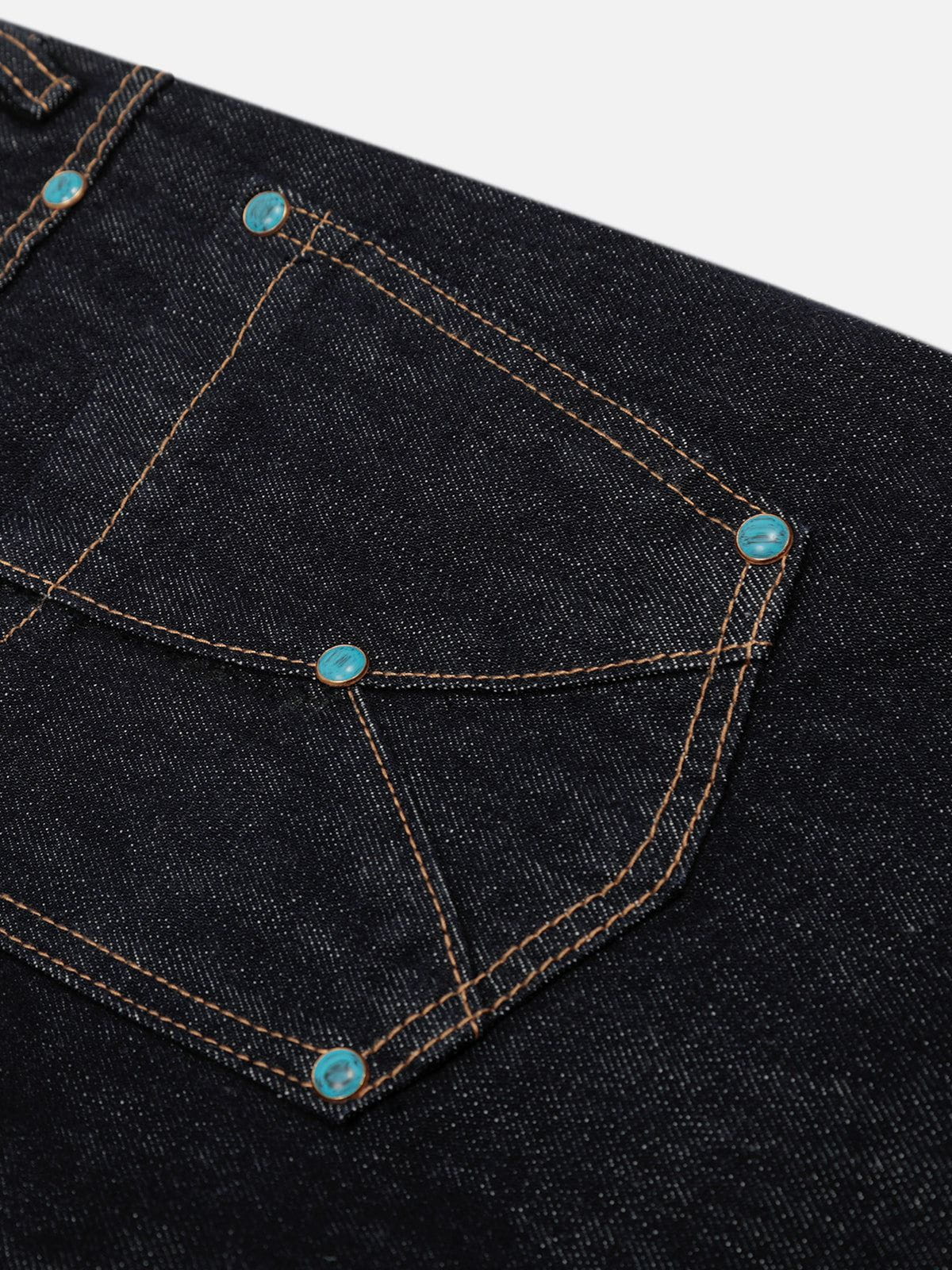 Aelfric Eden Baggy Barrel Rivet Raw Jeans - Image 11