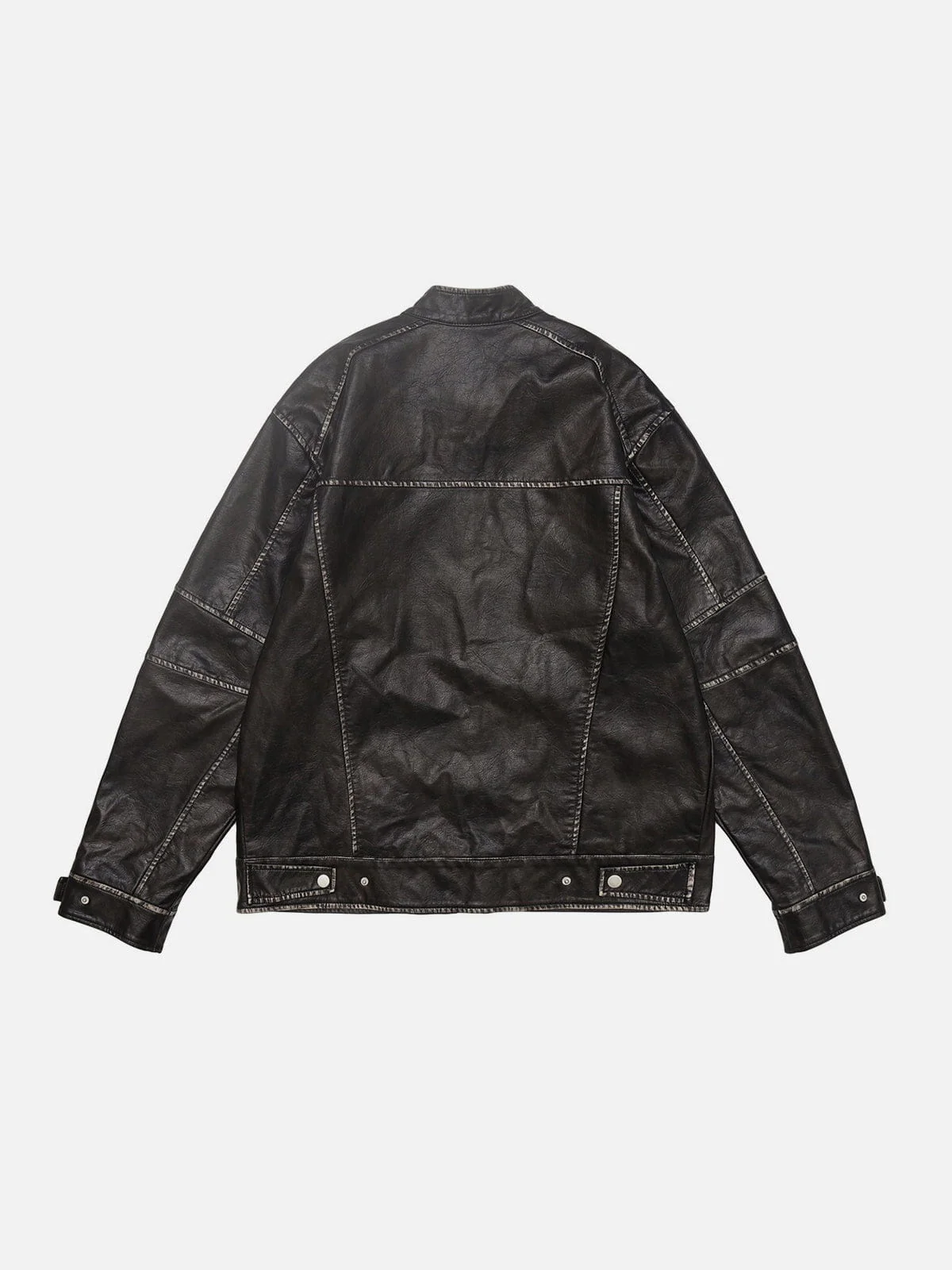 Aelfric Eden Stitch Faux Leather Jacket - Image 2