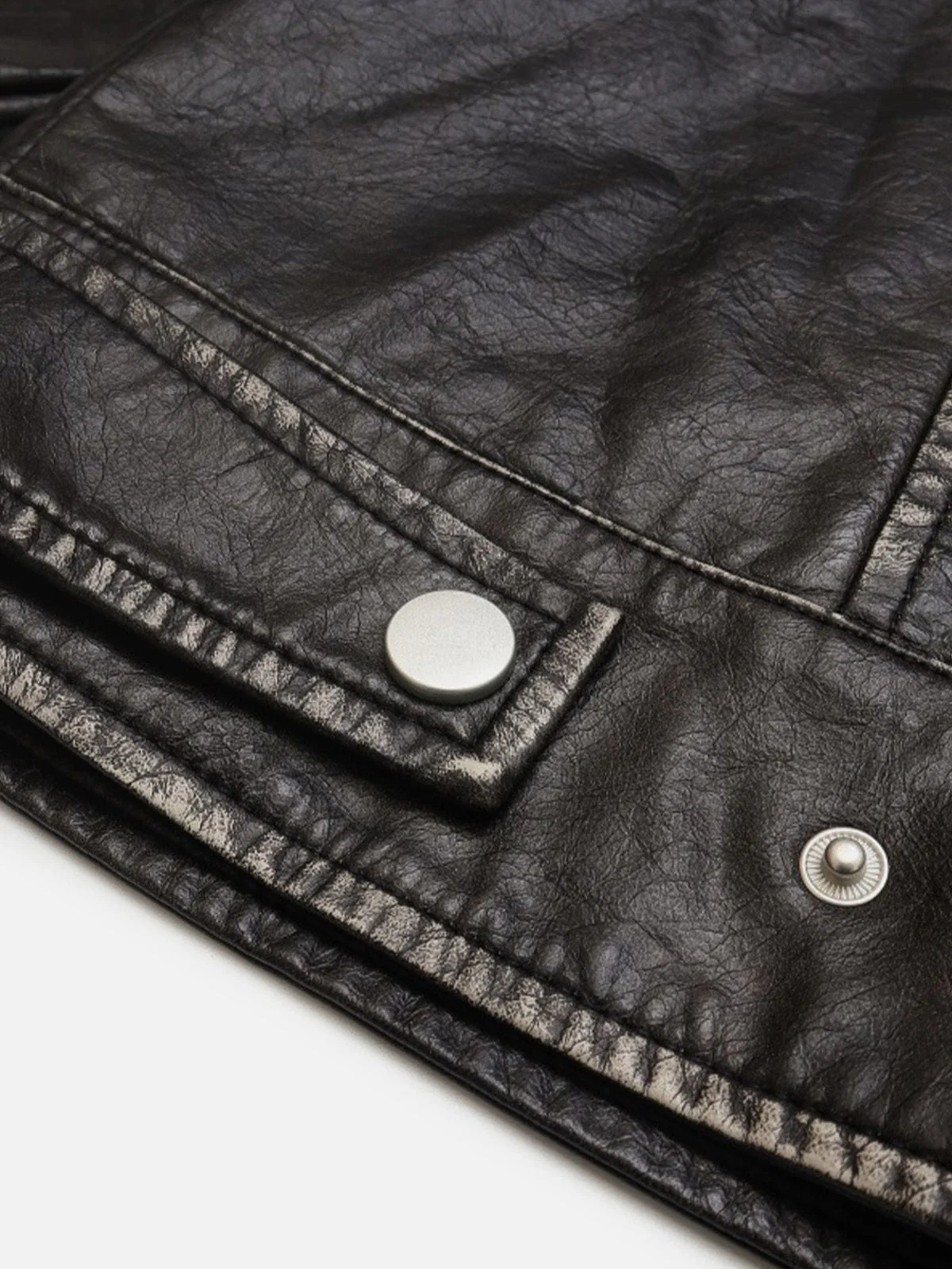 Aelfric Eden Stitch Faux Leather Jacket - Image 4