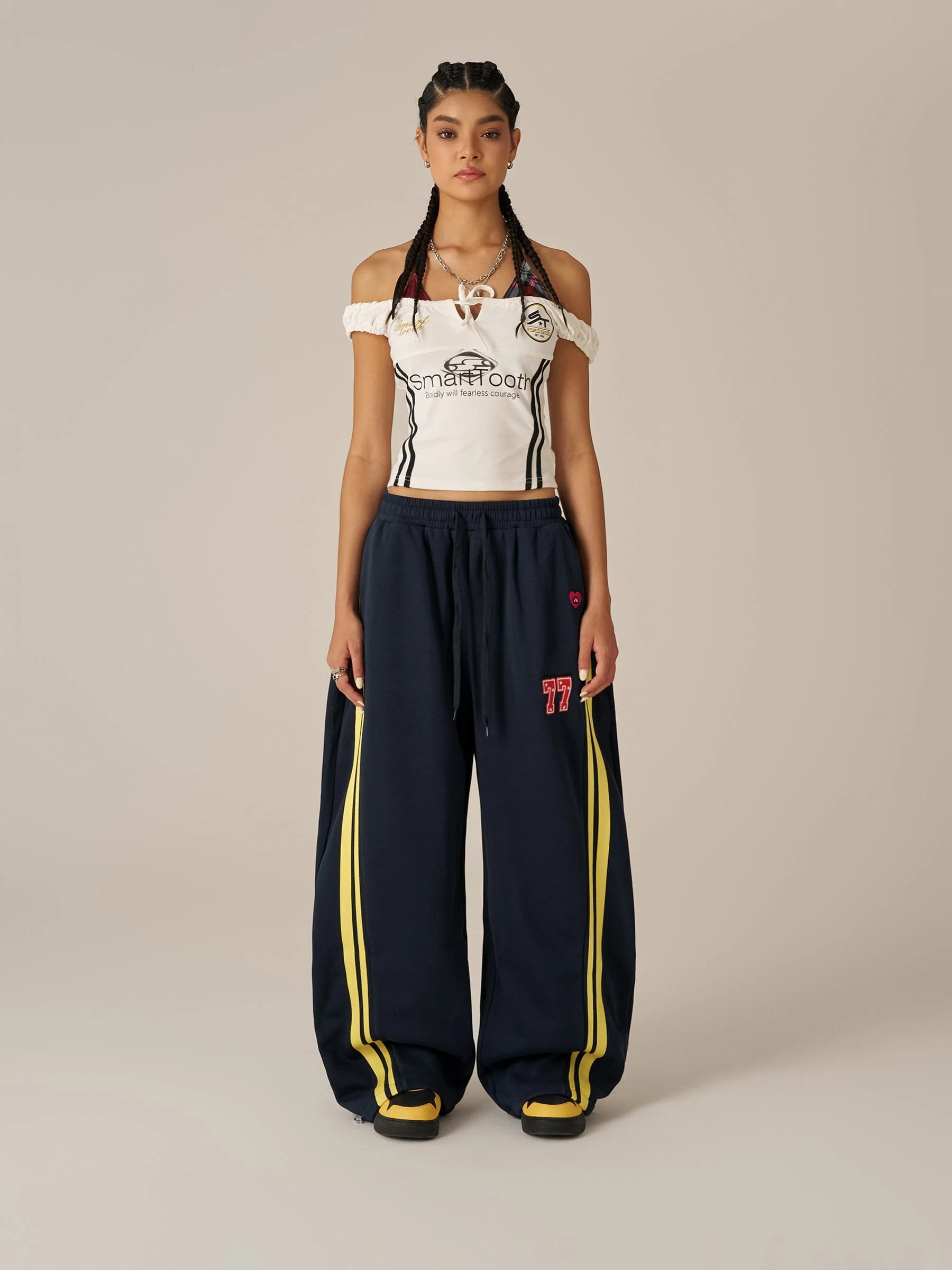 Aelfric Eden Stripe Baggy Barrel Sweatpants - Image 3