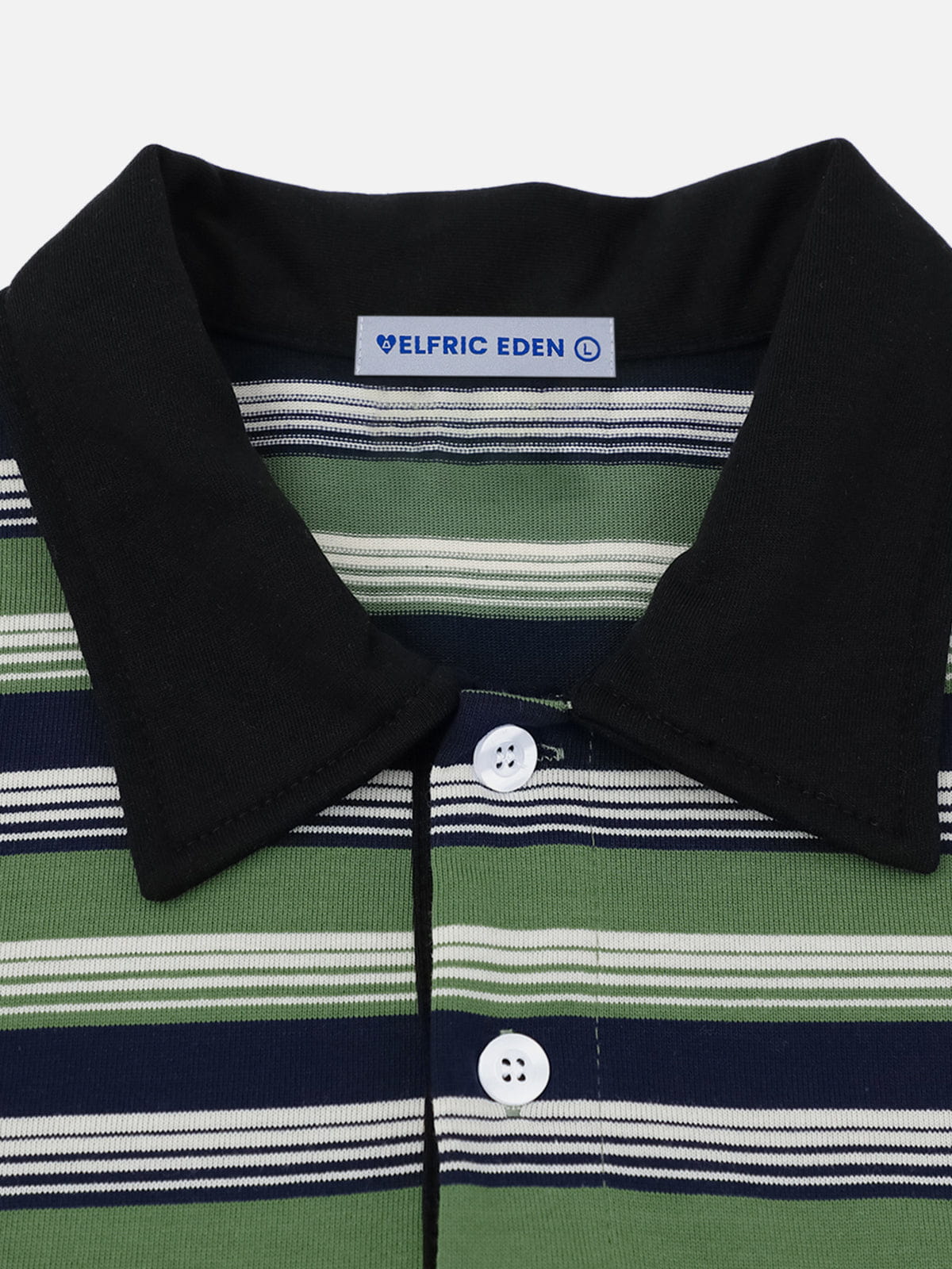Aelfric Eden Stripe Panel Polo Tee - Image 5