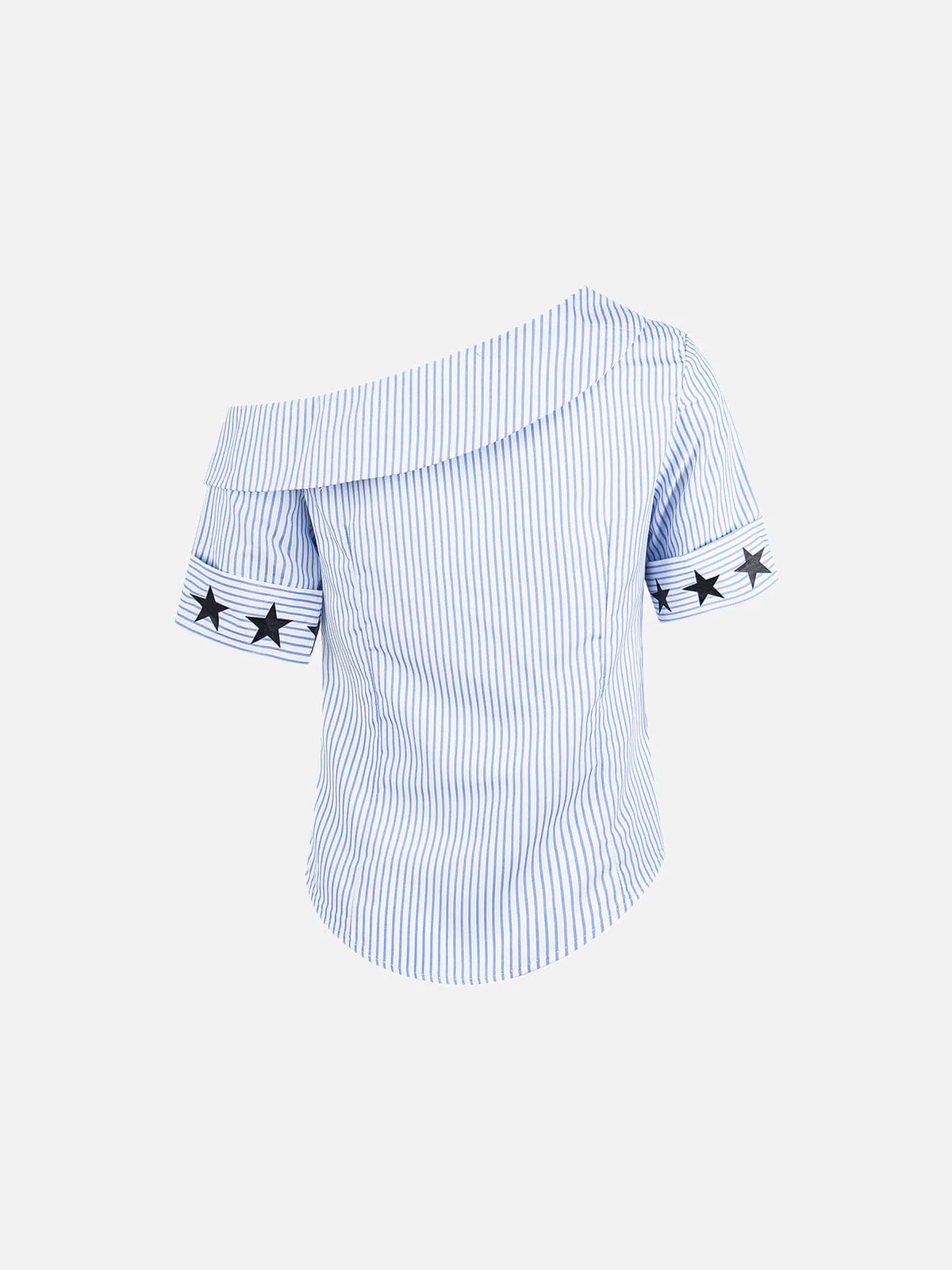 Aelfric Eden Stripe Star Off-The-Shoulder Short Sleeve Shirt - Image 4