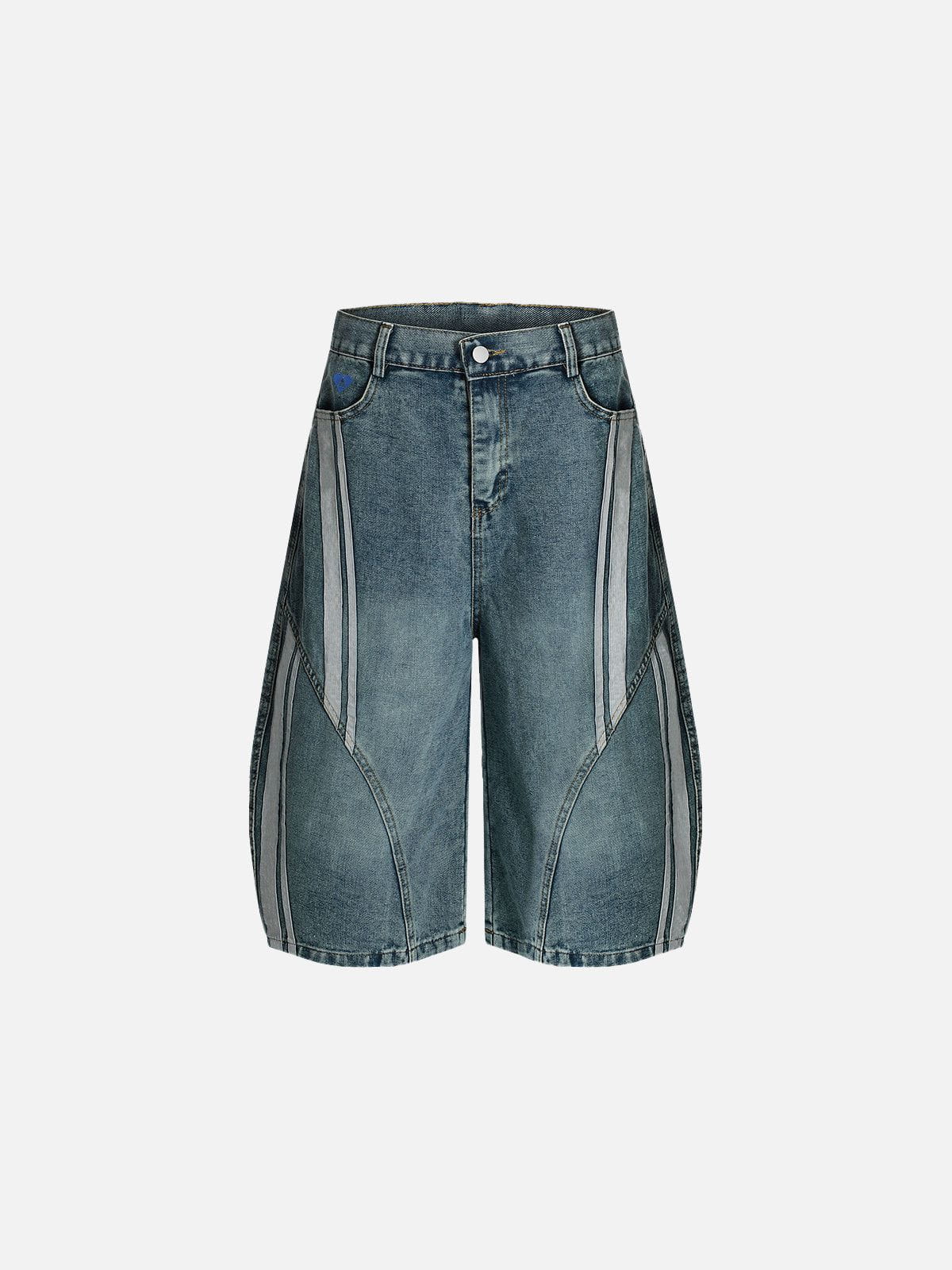 Aelfric Eden Stripe Deconstruction Barrel Longline Jorts - Image 2