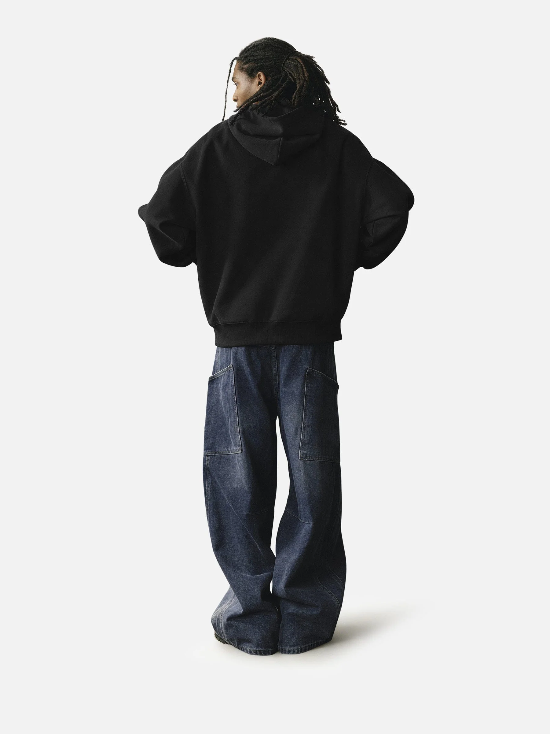 Aelfric Eden Oversized Thermal Pattern Pullover Hoodie - Image 3
