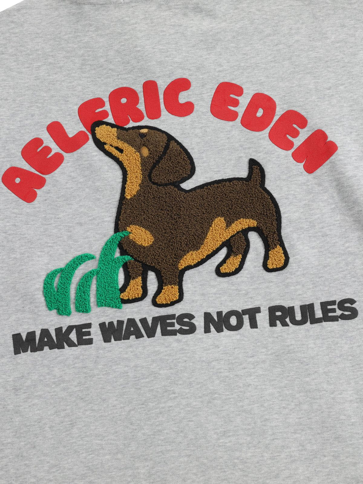 Aelfric Eden Towel Embroidery Dachshund Pullover Hoodie - Image 4