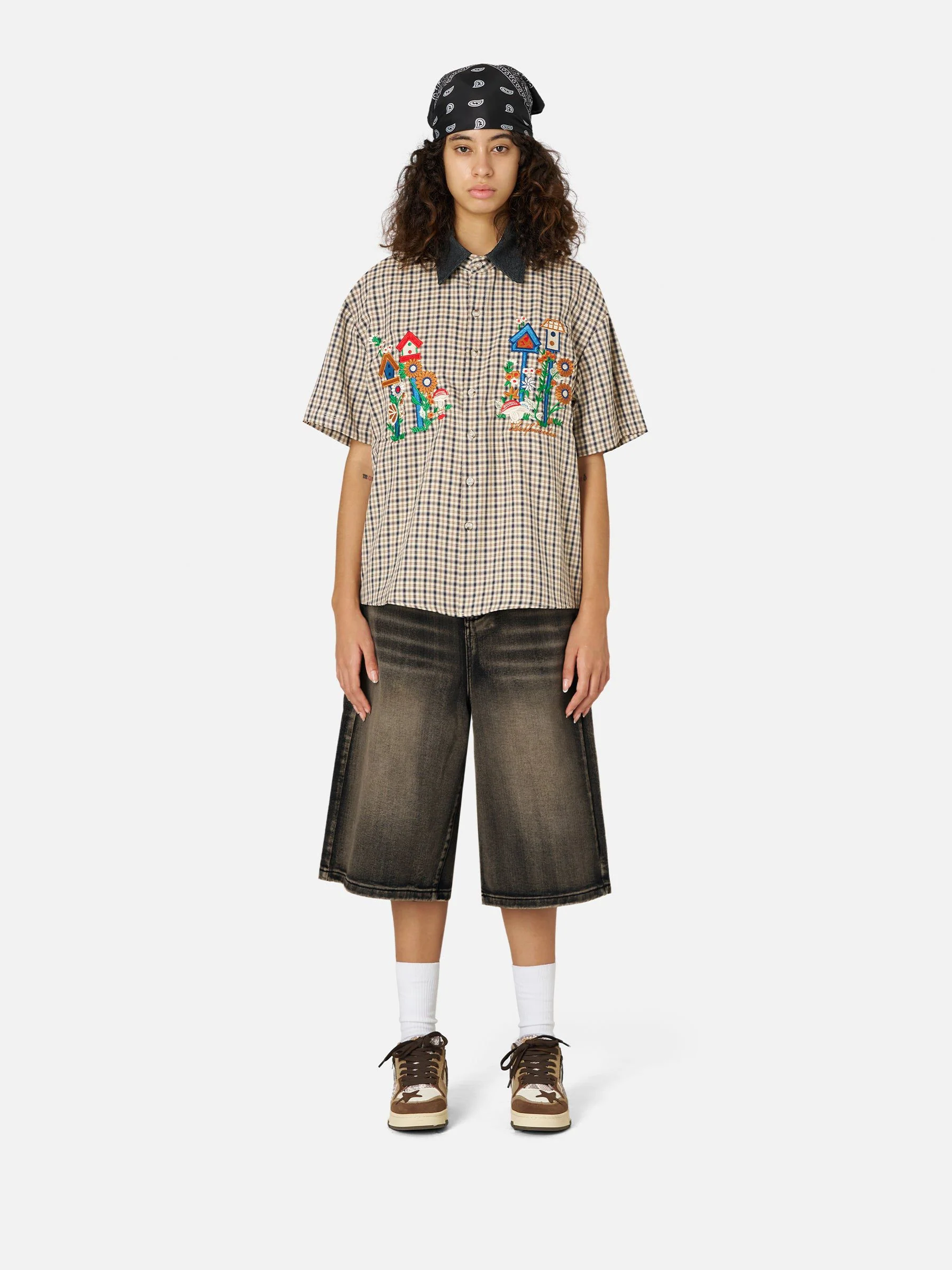 Aelfric Eden Vintage Washed Longline Jorts - Image 4