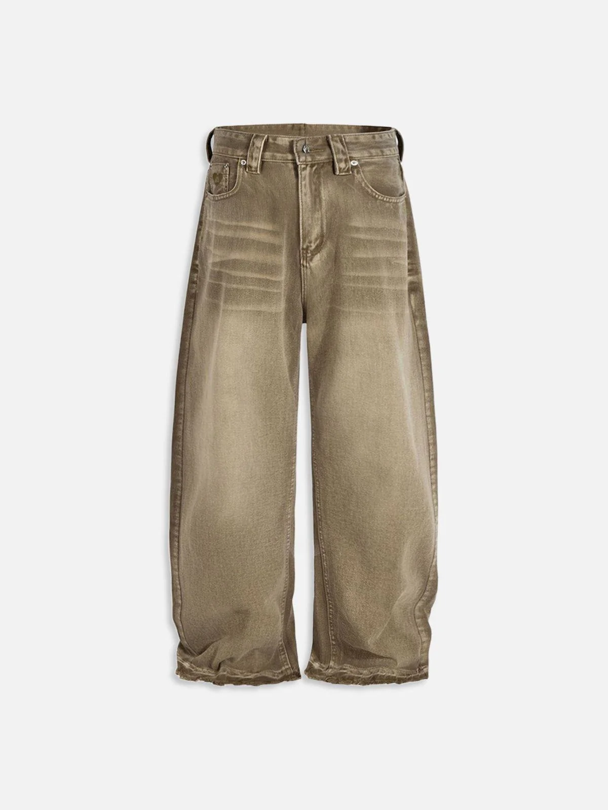 Aelfric Eden Baggy Brown Washed Jeans - Image 5
