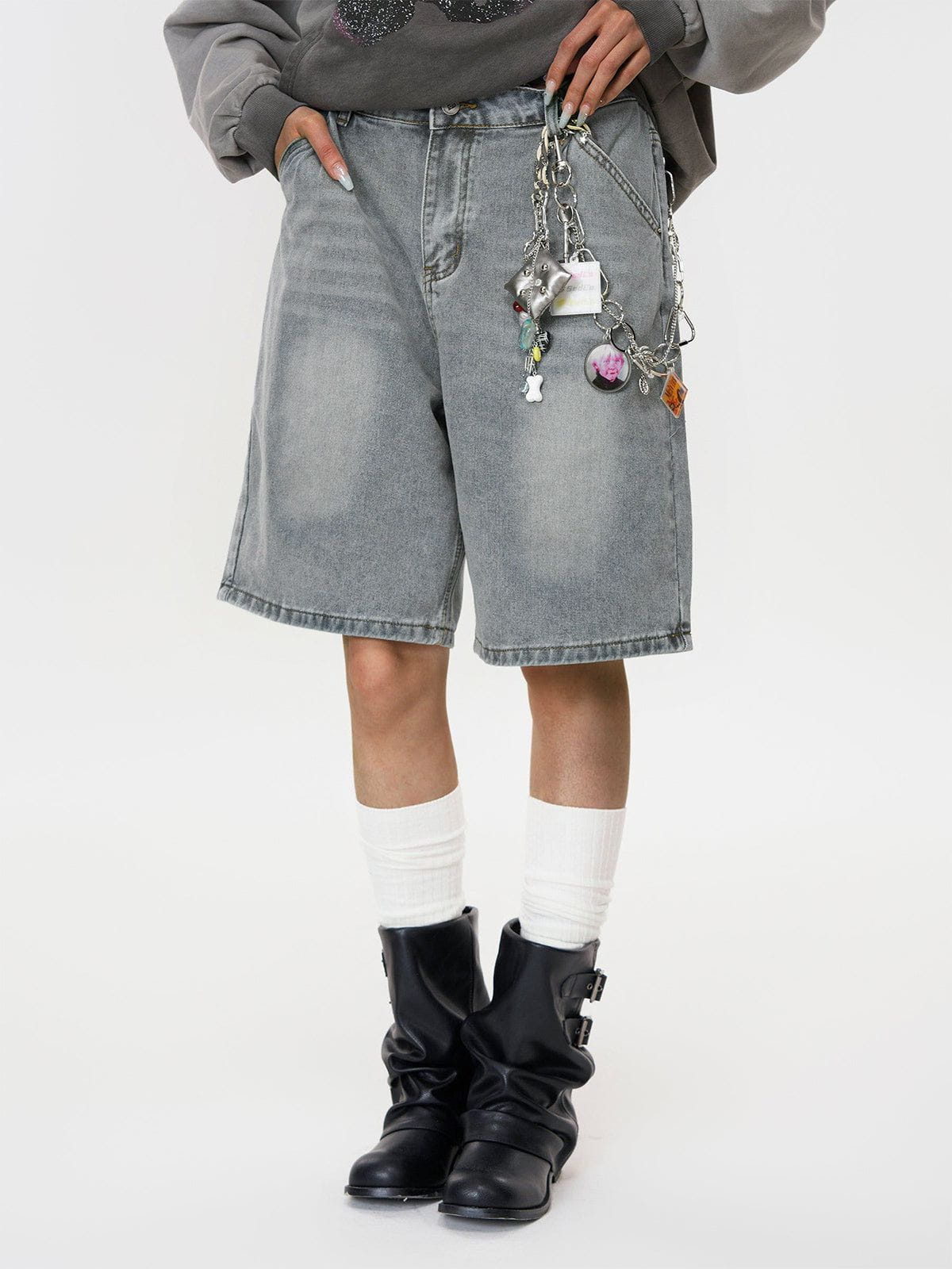 Aelfric Eden Washed Wrinkle Jorts - Image 4