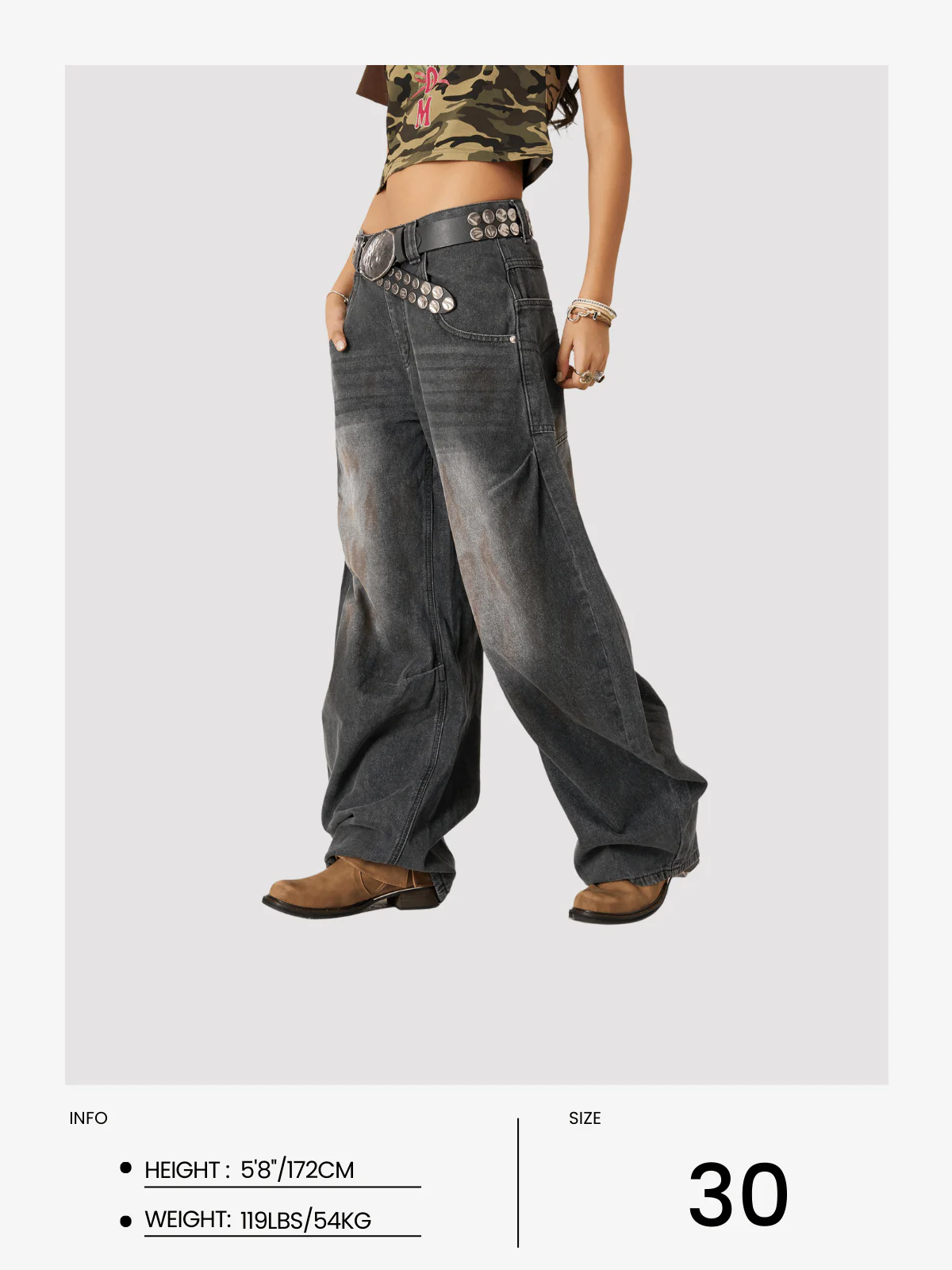 Aelfric Eden Dirty-Dyed Super Baggy Barrel Jeans - Image 16