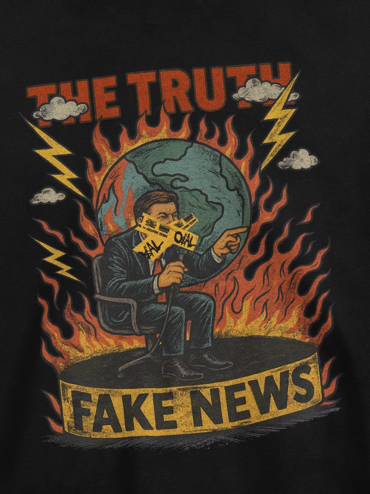 [COMPLEXCON] FAKE NEWS OIAL Tape Hoodie - Image 6
